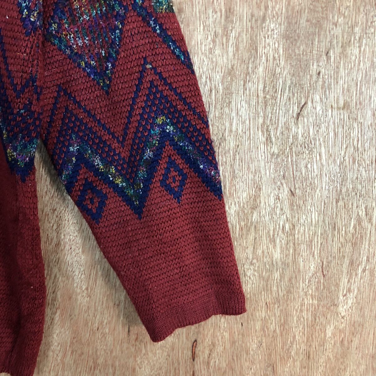 Japanese Brand Ventviolet Red cardigan art japan mohair Knitwear #H226 Size US M / EU 48-50 / 2 - 4 Thumbnail
