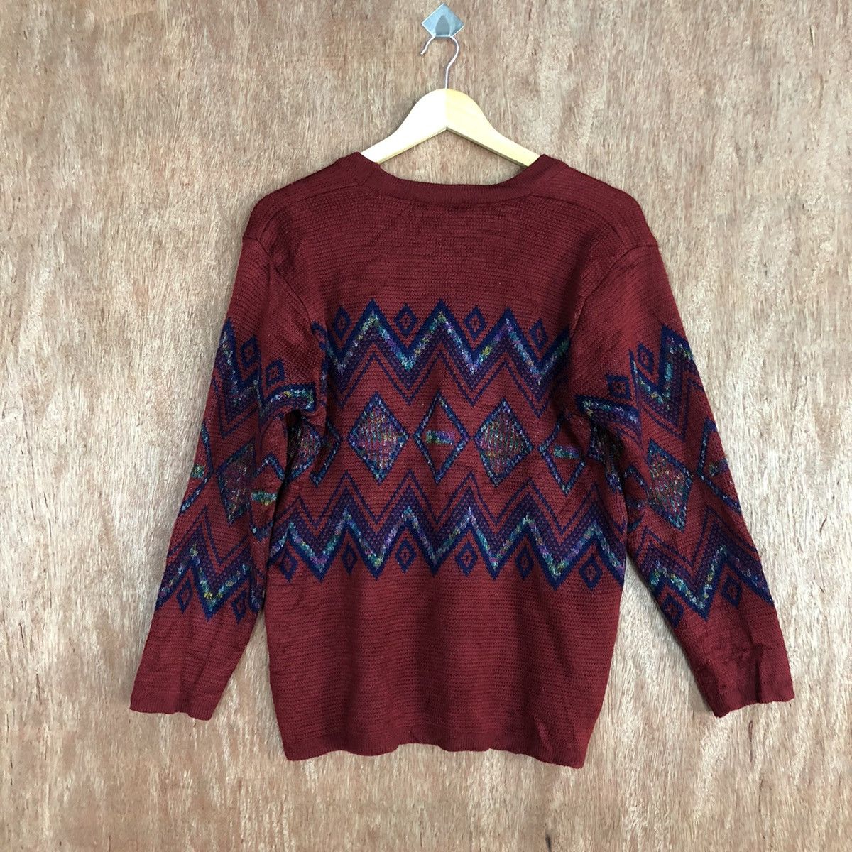 Japanese Brand Ventviolet Red cardigan art japan mohair Knitwear #H226 Size US M / EU 48-50 / 2 - 11 Thumbnail