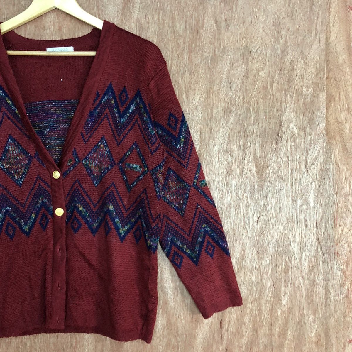 Japanese Brand Ventviolet Red cardigan art japan mohair Knitwear #H226 Size US M / EU 48-50 / 2 - 5 Thumbnail