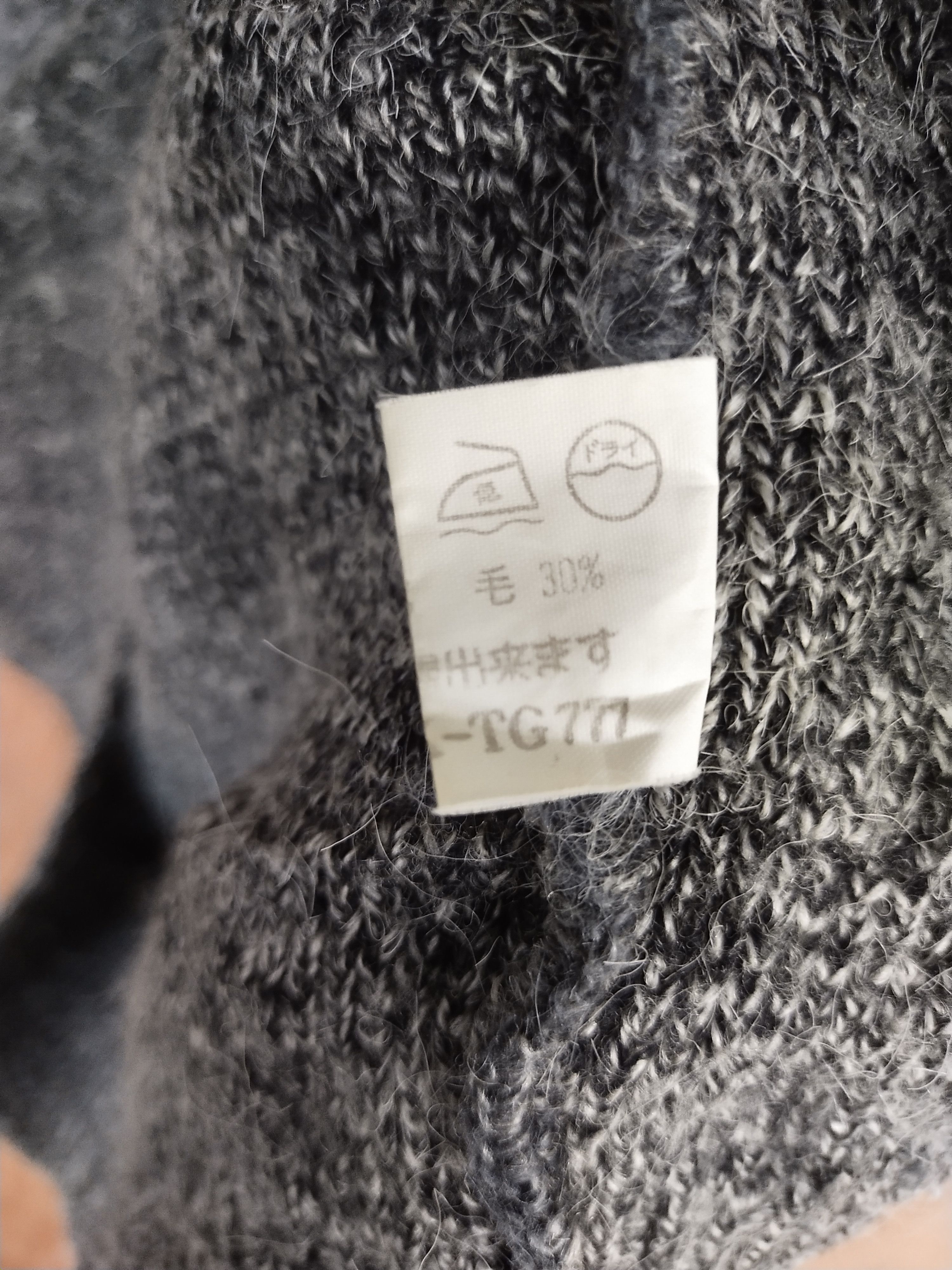 Vintage Pansy gray Knitwear cardigan japan #S110 Size US M / EU 48-50 / 2 - 7 Thumbnail