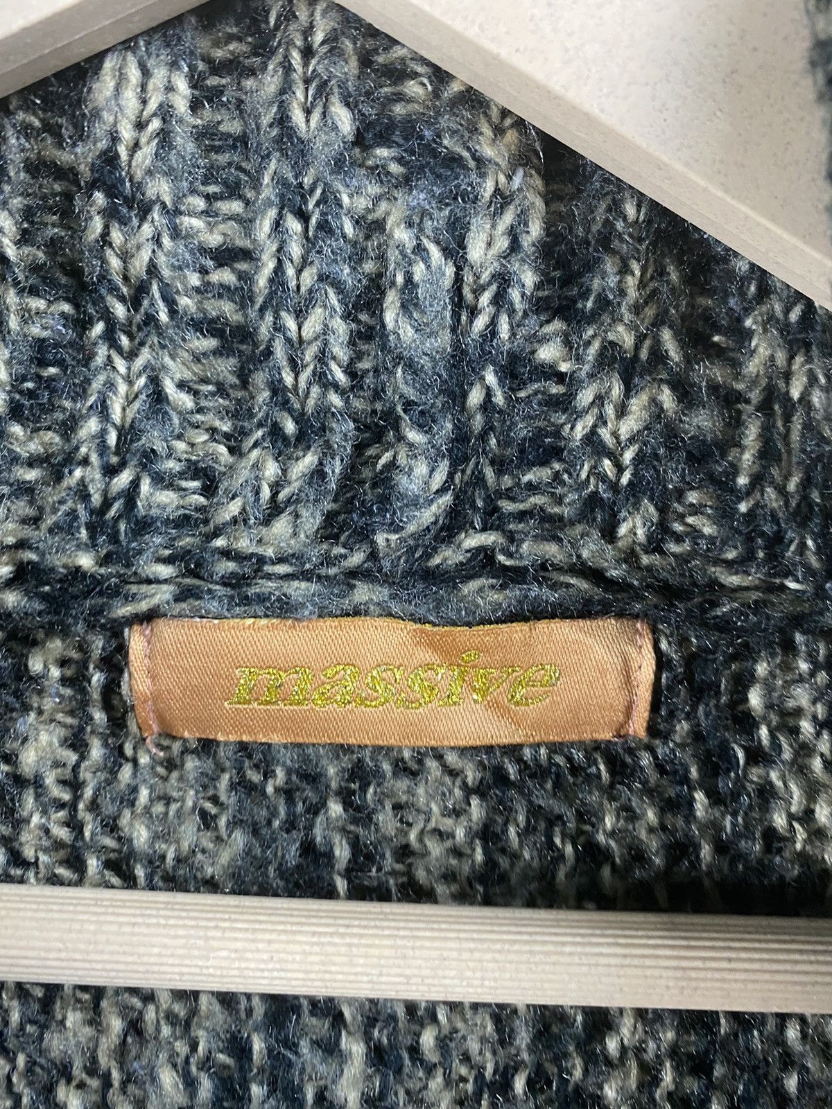 Homespun Knitwear × Japanese Brand Massive Homespun Japan cardigan distressed Knitwear #Z056 Size US M / EU 48-50 / 2 - 7 Thumbnail