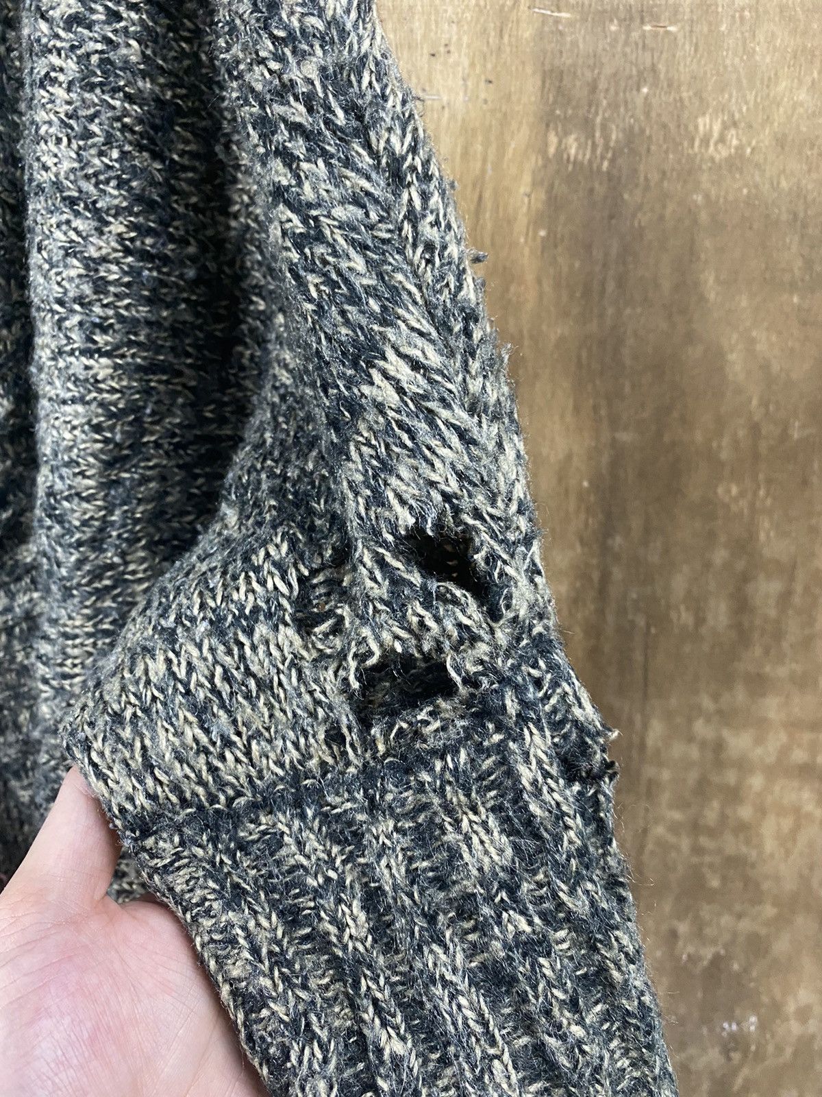 Homespun Knitwear × Japanese Brand Massive Homespun Japan cardigan distressed Knitwear #Z056 Size US M / EU 48-50 / 2 - 8 Thumbnail