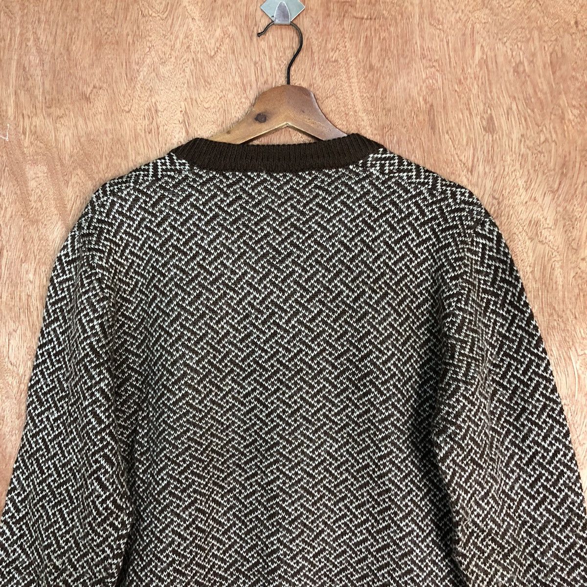 Vintage Nalgai Brown stripe 1990 vintage japan Knitwear #H248 Size US M / EU 48-50 / 2 - 12 Thumbnail