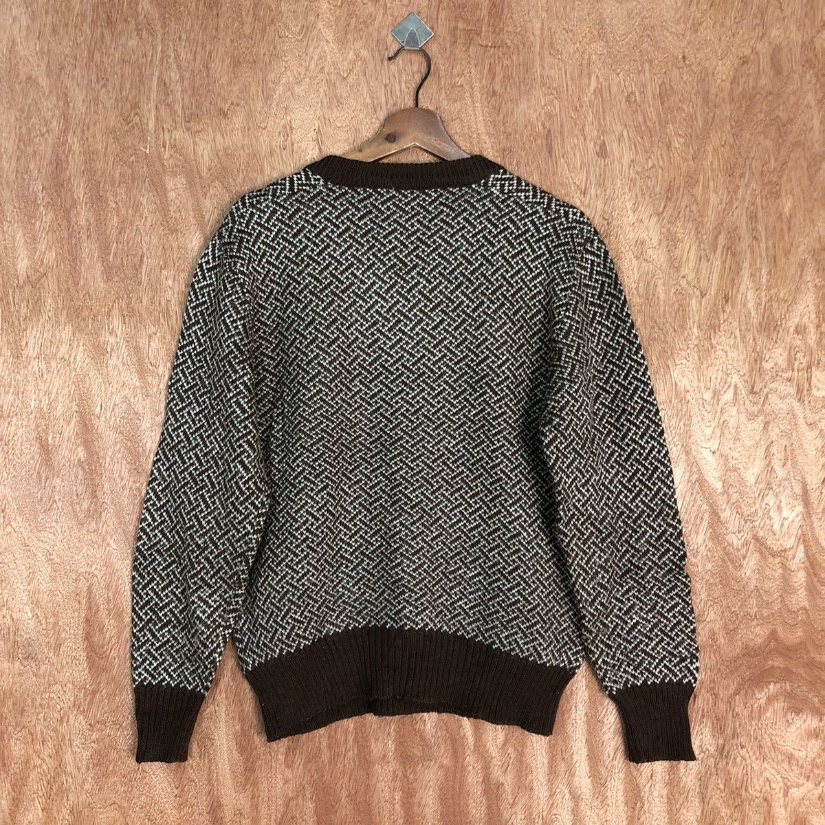 Vintage Nalgai Brown stripe 1990 vintage japan Knitwear #H248 Size US M / EU 48-50 / 2 - 11 Thumbnail