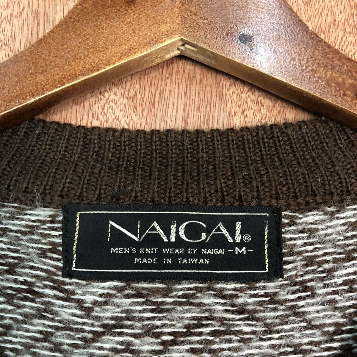 Vintage Nalgai Brown stripe 1990 vintage japan Knitwear #H248 Size US M / EU 48-50 / 2 - 10 Thumbnail