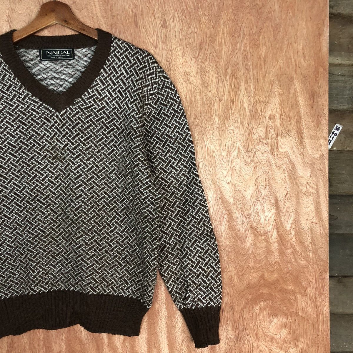 Vintage Nalgai Brown stripe 1990 vintage japan Knitwear #H248 Size US M / EU 48-50 / 2 - 5 Thumbnail
