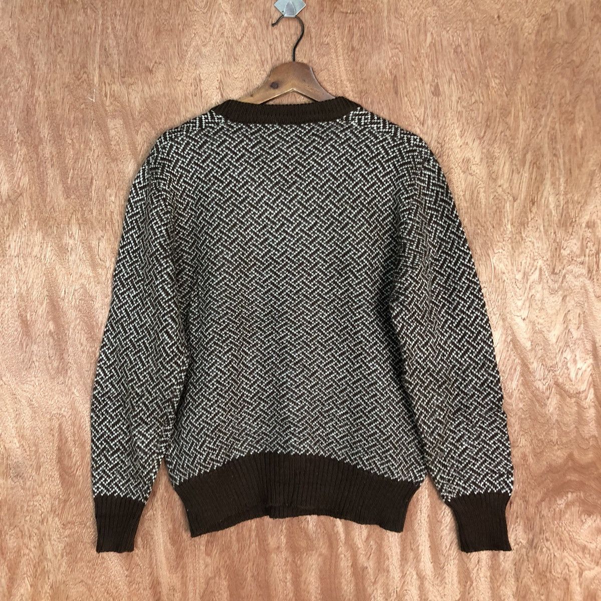 Vintage Nalgai Brown stripe 1990 vintage japan Knitwear #H248 Size US M / EU 48-50 / 2 - 13 Thumbnail