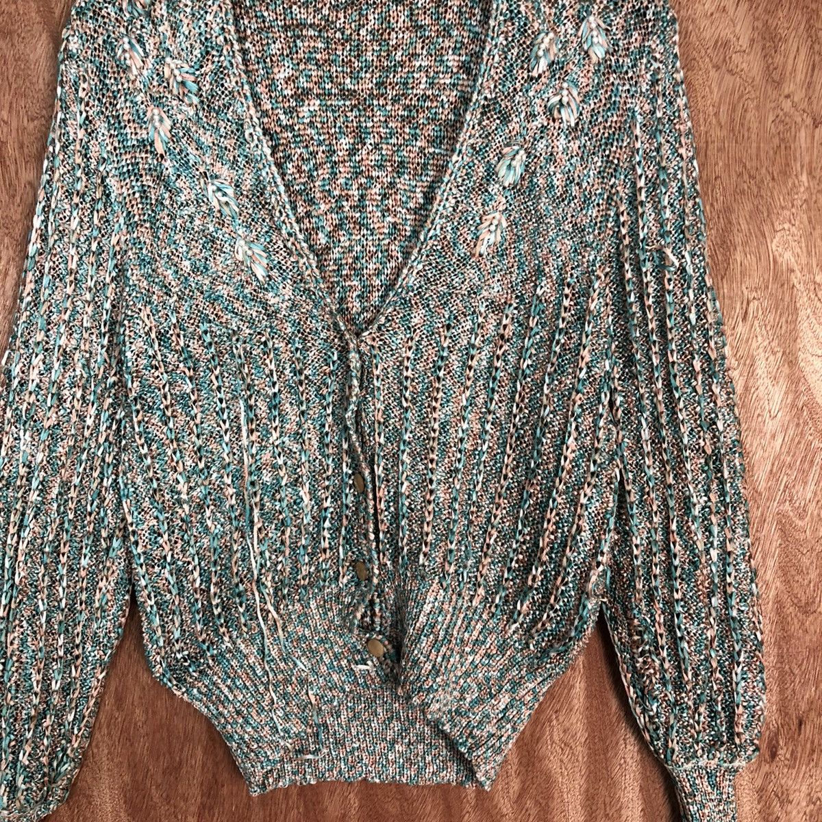 Japanese Brand Allen A Pieo Multicolor japan Knitwear cardigan #H246 Size US M / EU 48-50 / 2 - 8 Thumbnail