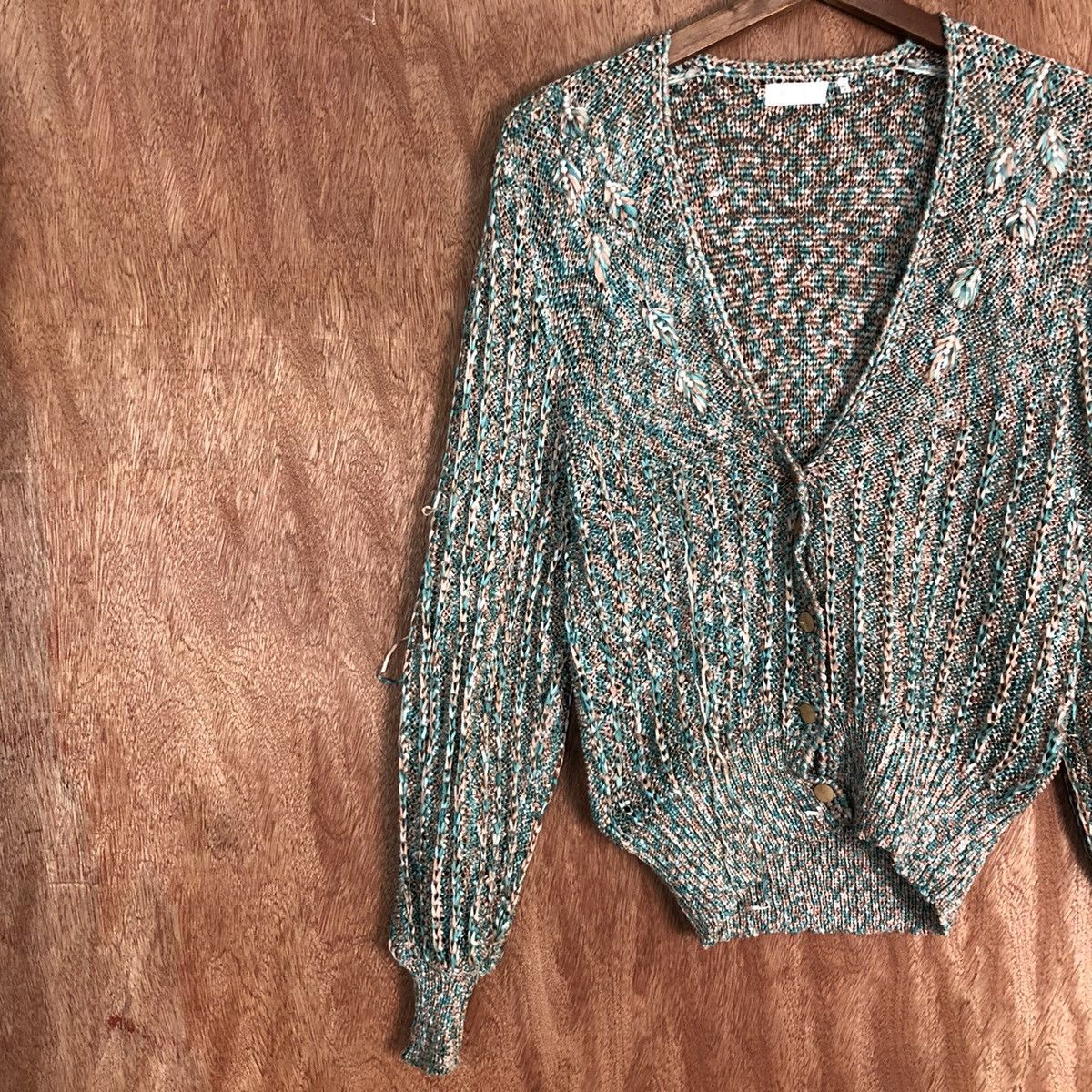 Japanese Brand Allen A Pieo Multicolor japan Knitwear cardigan #H246 Size US M / EU 48-50 / 2 - 7 Thumbnail