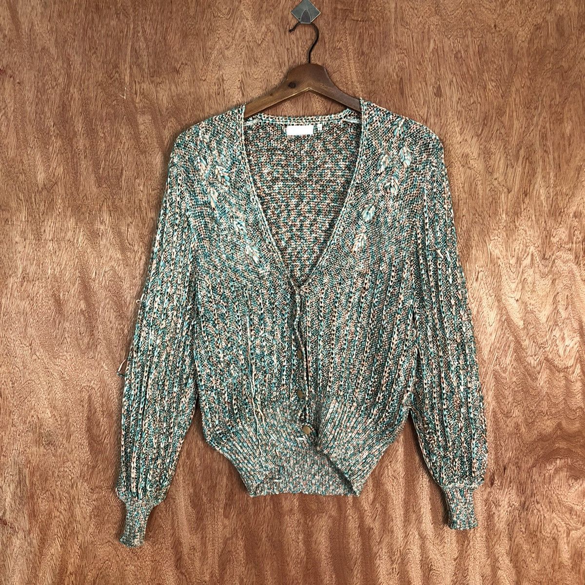 Japanese Brand Allen A Pieo Multicolor japan Knitwear cardigan #H246 Size US M / EU 48-50 / 2 - 1 Thumbnail