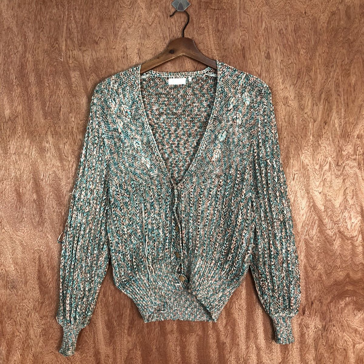 Japanese Brand Allen A Pieo Multicolor japan Knitwear cardigan #H246 Size US M / EU 48-50 / 2 - 3 Thumbnail