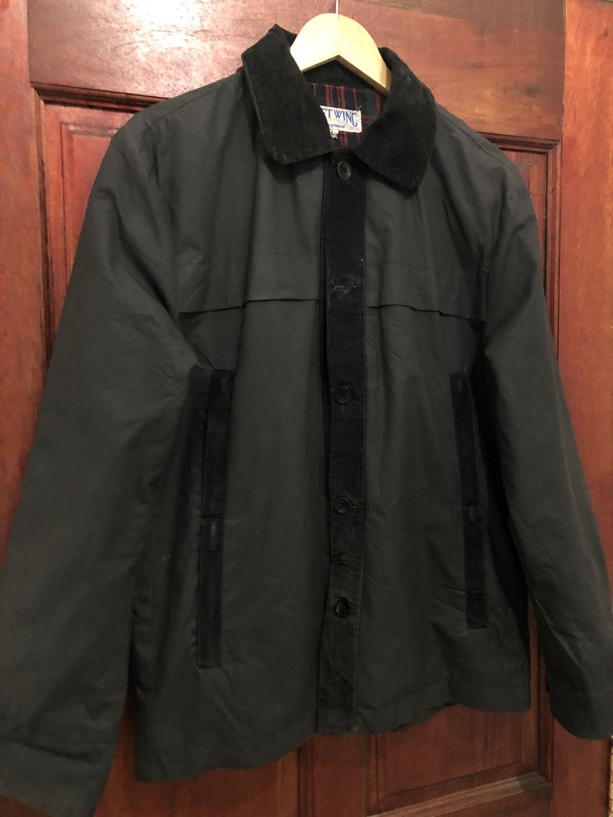 Vintage 🏴󠁧󠁢󠁥󠁮󠁧󠁿 Left Wing Classic Waxed Cotton Jacket Made England Size US L / EU 52-54 / 3 - 4 Thumbnail