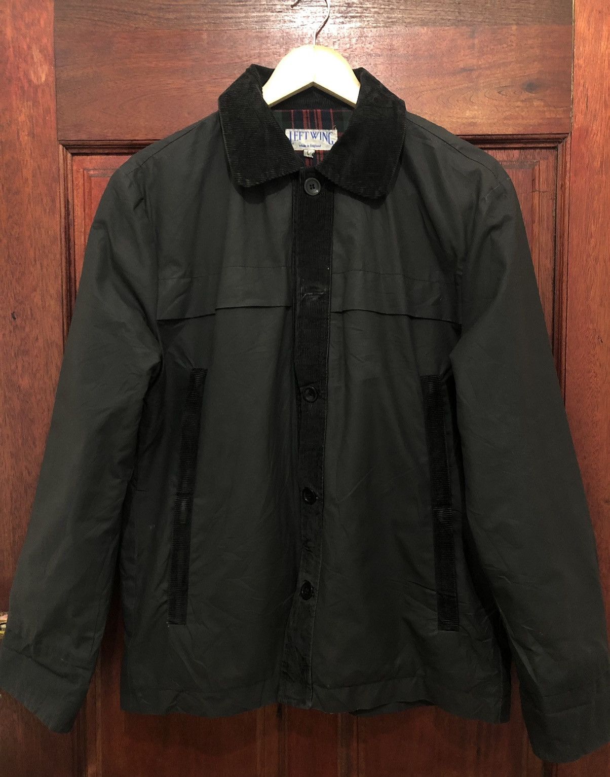 Vintage 🏴󠁧󠁢󠁥󠁮󠁧󠁿 Left Wing Classic Waxed Cotton Jacket Made England Size US L / EU 52-54 / 3 - 1 Thumbnail