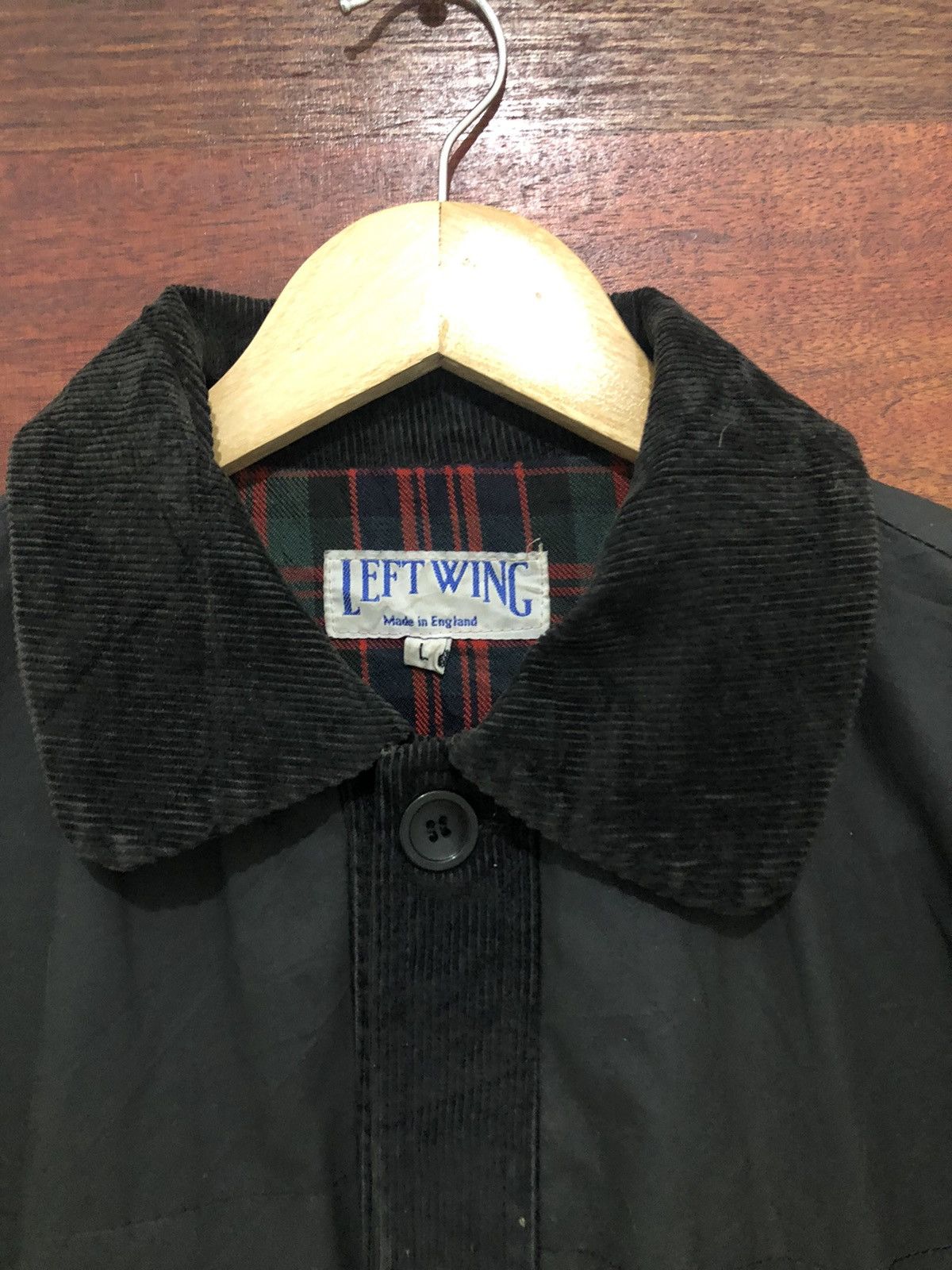 Vintage 🏴󠁧󠁢󠁥󠁮󠁧󠁿 Left Wing Classic Waxed Cotton Jacket Made England Size US L / EU 52-54 / 3 - 7 Thumbnail