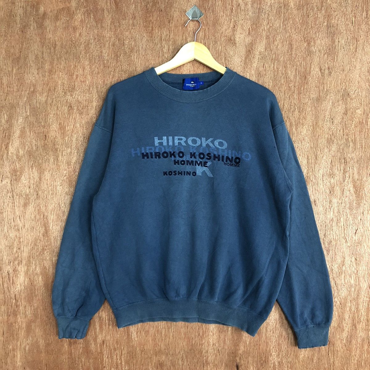 Hiroko Koshino Homme Hiroko Koshino Homme japan Blue Sweatshirt #H209 Size US M / EU 48-50 / 2 - 3 Thumbnail