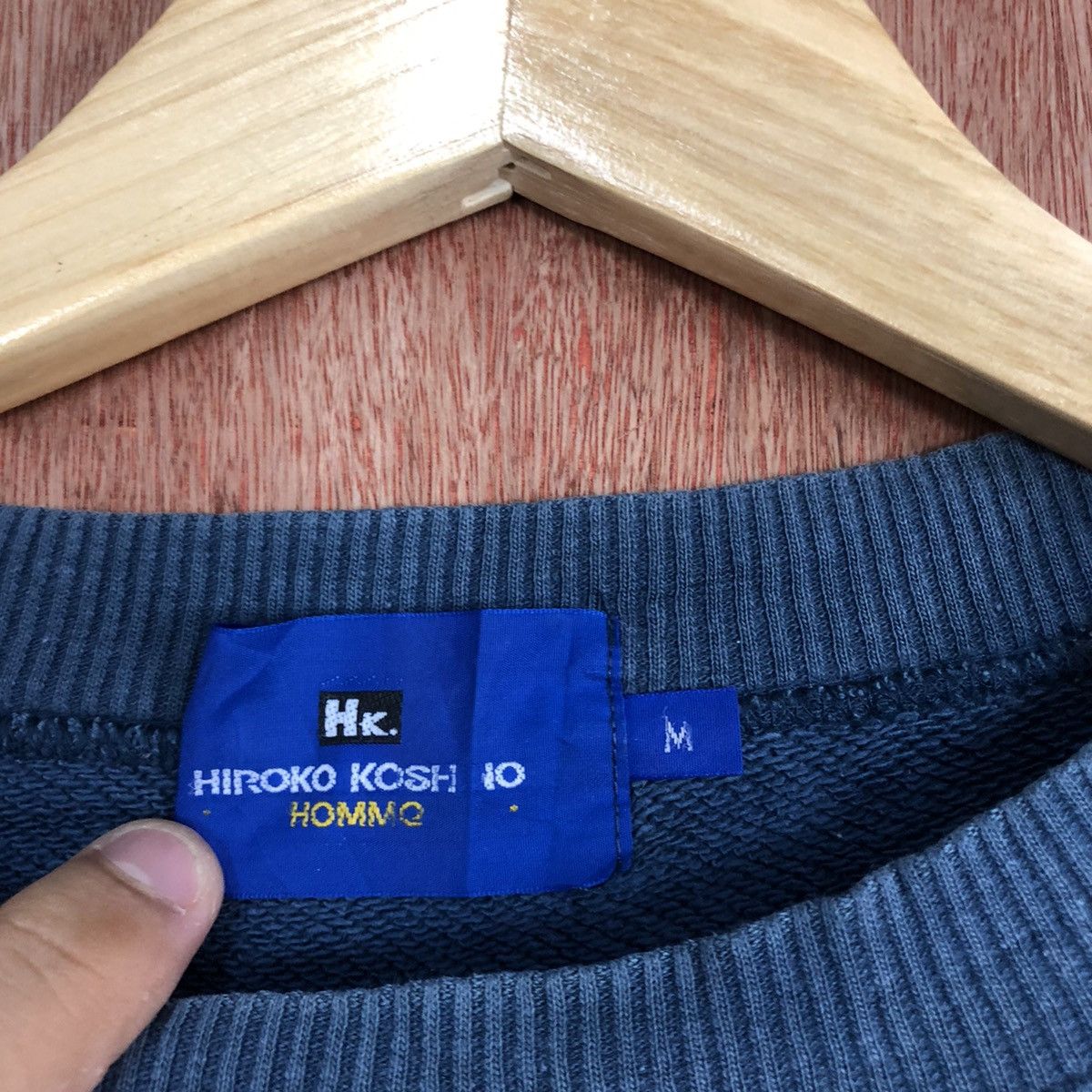 Hiroko Koshino Homme Hiroko Koshino Homme japan Blue Sweatshirt #H209 Size US M / EU 48-50 / 2 - 11 Thumbnail