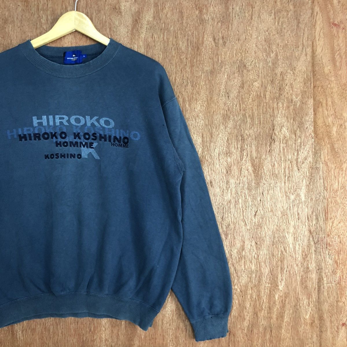 Hiroko Koshino Homme Hiroko Koshino Homme japan Blue Sweatshirt #H209 Size US M / EU 48-50 / 2 - 5 Thumbnail