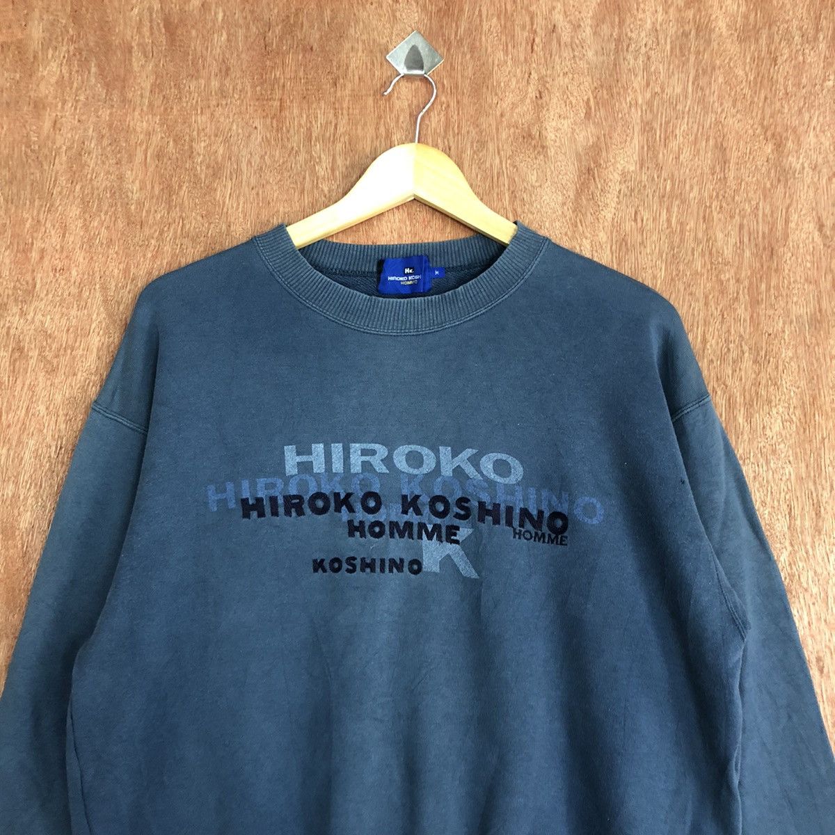 Hiroko Koshino Homme Hiroko Koshino Homme japan Blue Sweatshirt #H209 Size US M / EU 48-50 / 2 - 2 Thumbnail