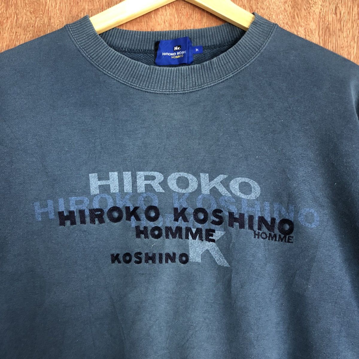 Hiroko Koshino Homme Hiroko Koshino Homme japan Blue Sweatshirt #H209 Size US M / EU 48-50 / 2 - 10 Thumbnail