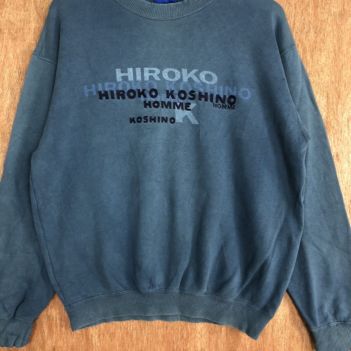 Hiroko Koshino Homme Hiroko Koshino Homme japan Blue Sweatshirt #H209 Size US M / EU 48-50 / 2 - 8 Thumbnail