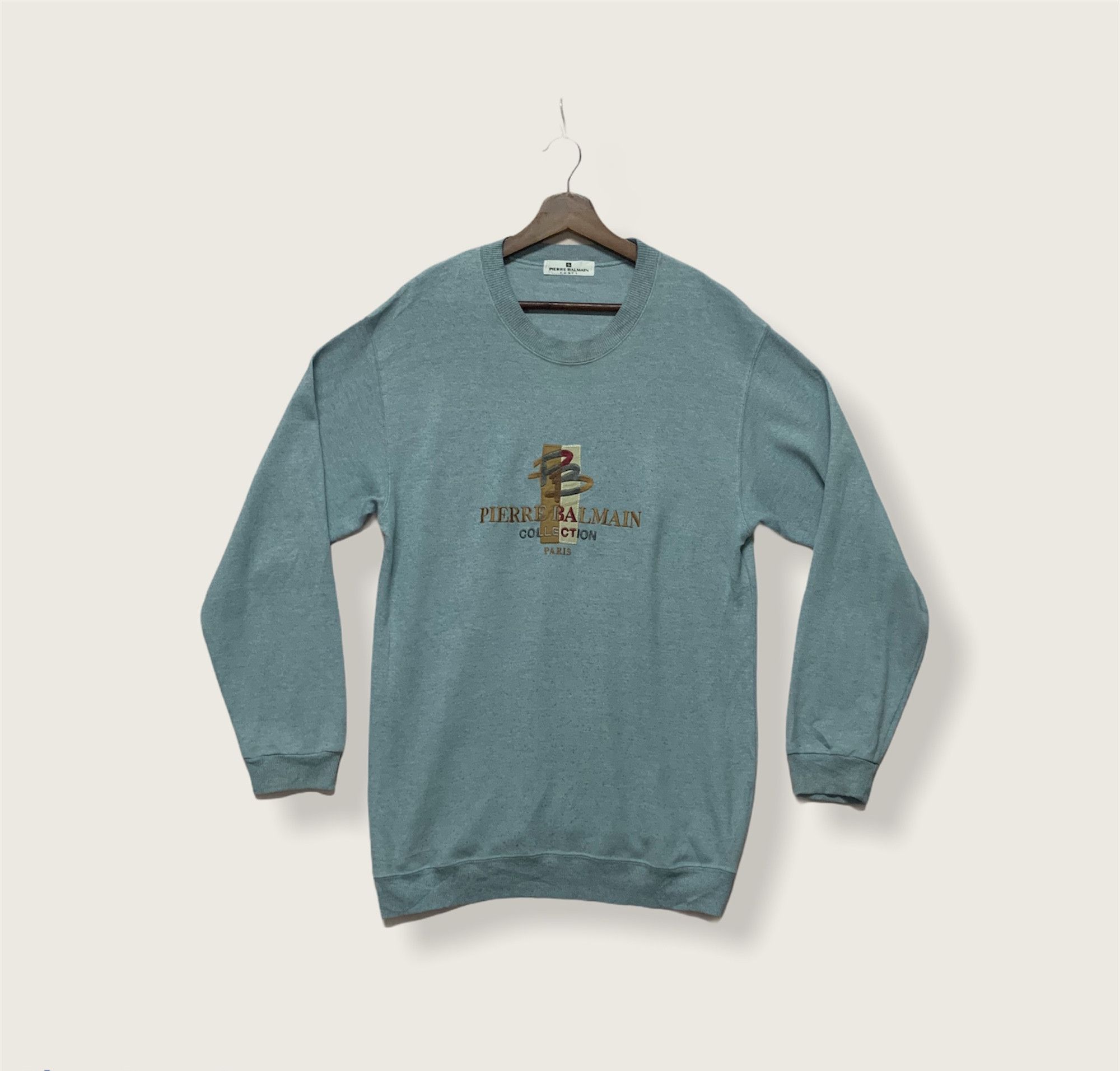 Balmain Vintage Pierre Balmain Paris Spell Out Embroidery Sweater Size US M / EU 48-50 / 2 - 1 Thumbnail