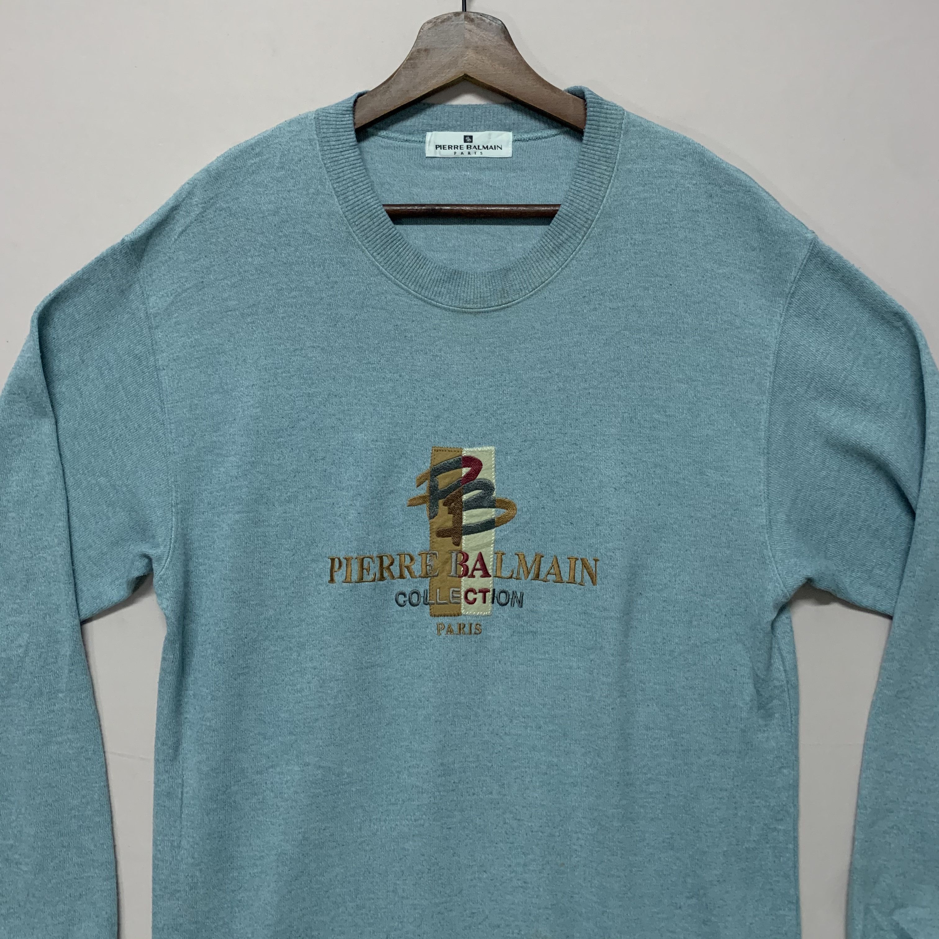 Balmain Vintage Pierre Balmain Paris Spell Out Embroidery Sweater Size US M / EU 48-50 / 2 - 2 Thumbnail