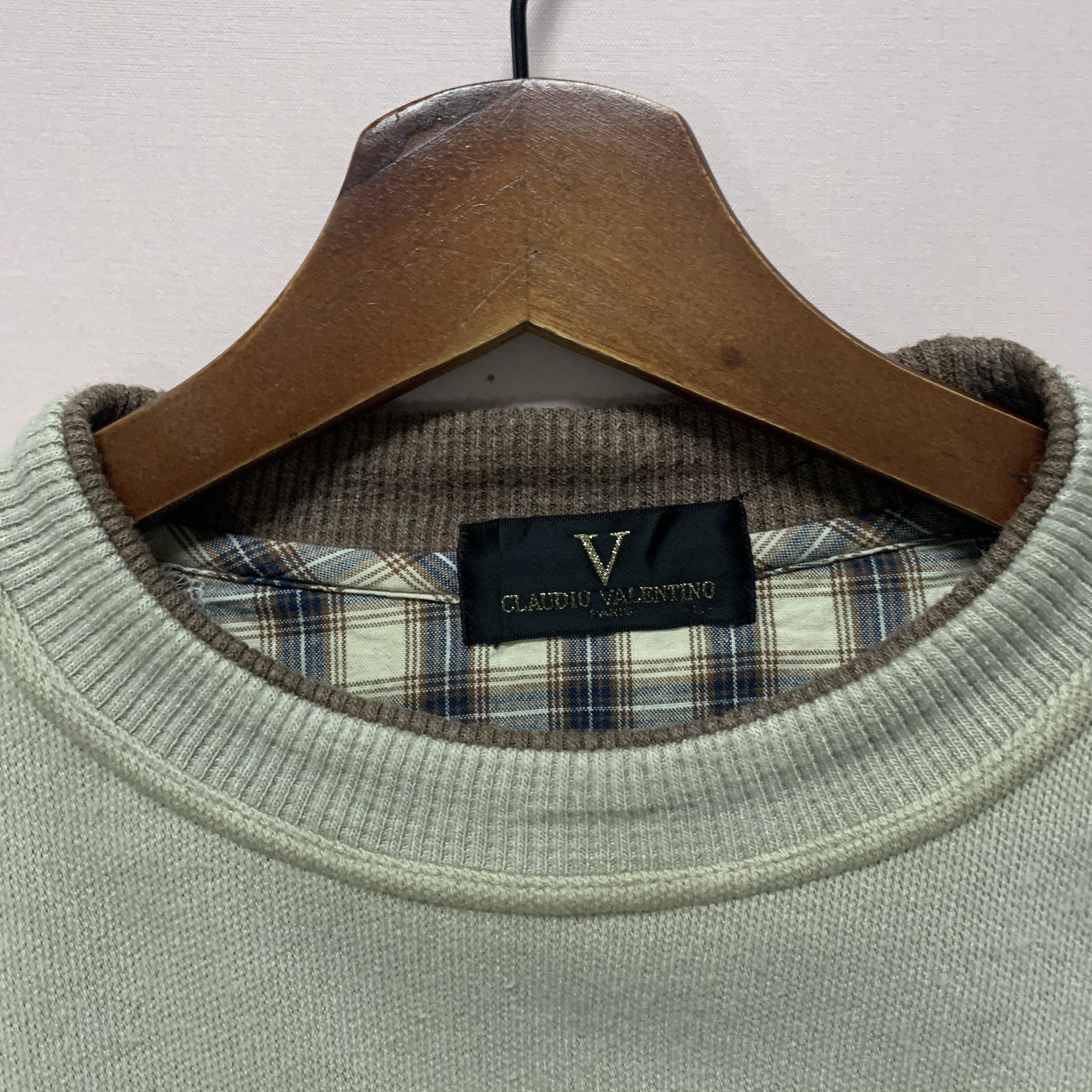 Valentino 💥 Claudio Valentino Spell Out Vintage Pullover Sweater Size US L / EU 52-54 / 3 - 7 Thumbnail