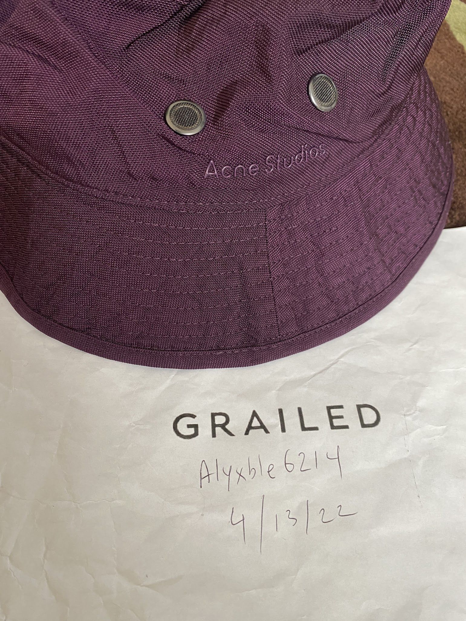 Acne Studios Acne Studios Nylon Bucket Hat Maroon Red Brimmo Size ONE SIZE - 5 Thumbnail
