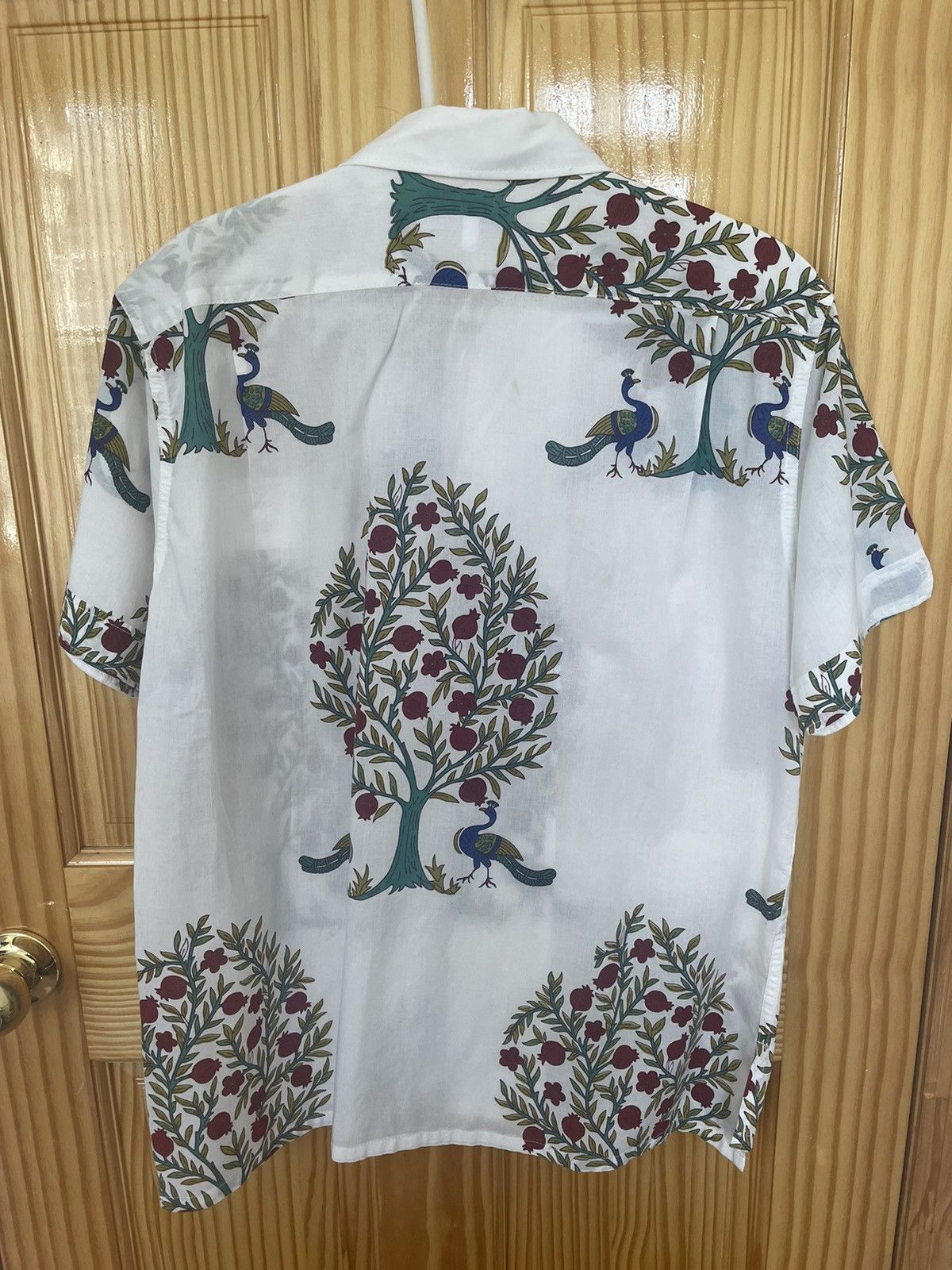 Engineered Garments Camp Shirt Peacock Print Cotton Lawn Size US XS / EU 42 / 0 - 2 Thumbnail
