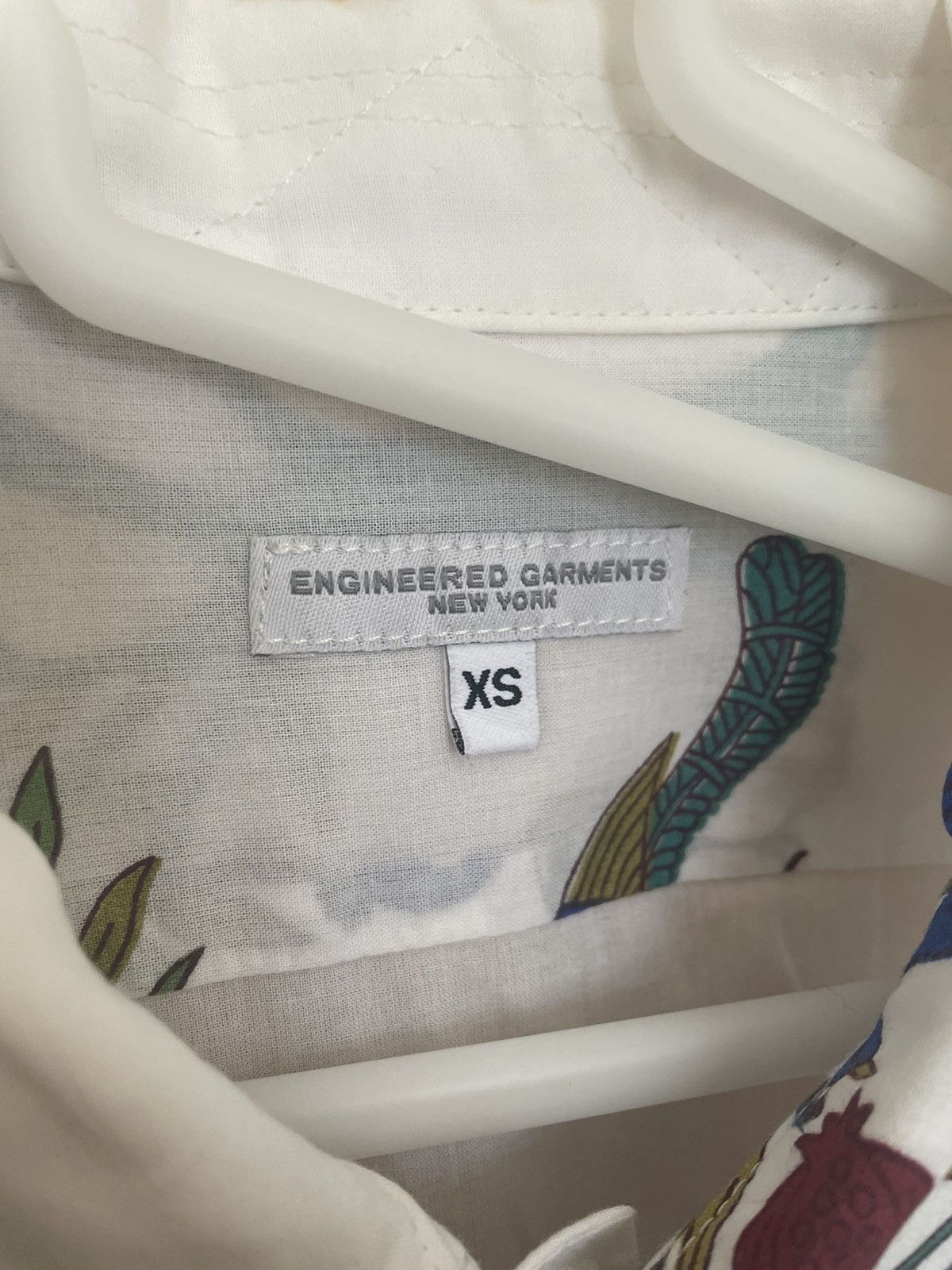 Engineered Garments Camp Shirt Peacock Print Cotton Lawn Size US XS / EU 42 / 0 - 3 Thumbnail