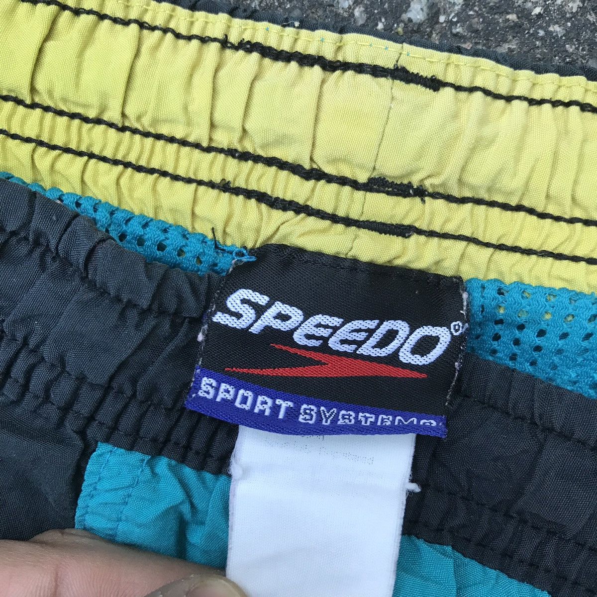 Speedo × Vintage 90s Vintage Speedo shorts swim trunks bathing suit swimming Size US 40 / EU 56 - 2 Thumbnail