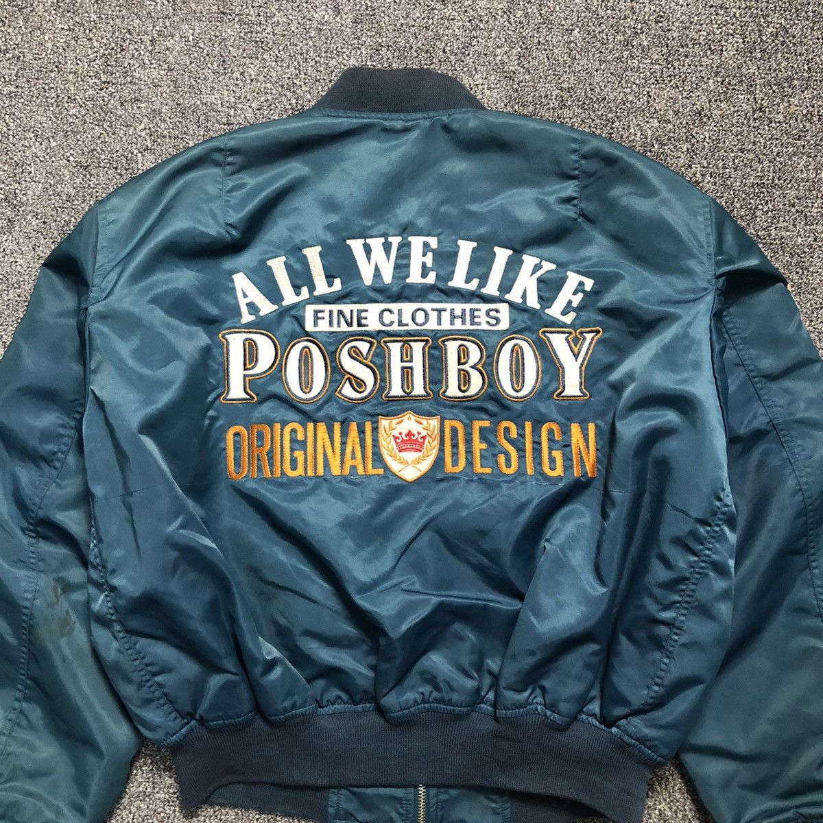 Japanese Brand Vintage Poshboy Ma-1 Bomber Jacket Street Style Size US L / EU 52-54 / 3 - 3 Thumbnail