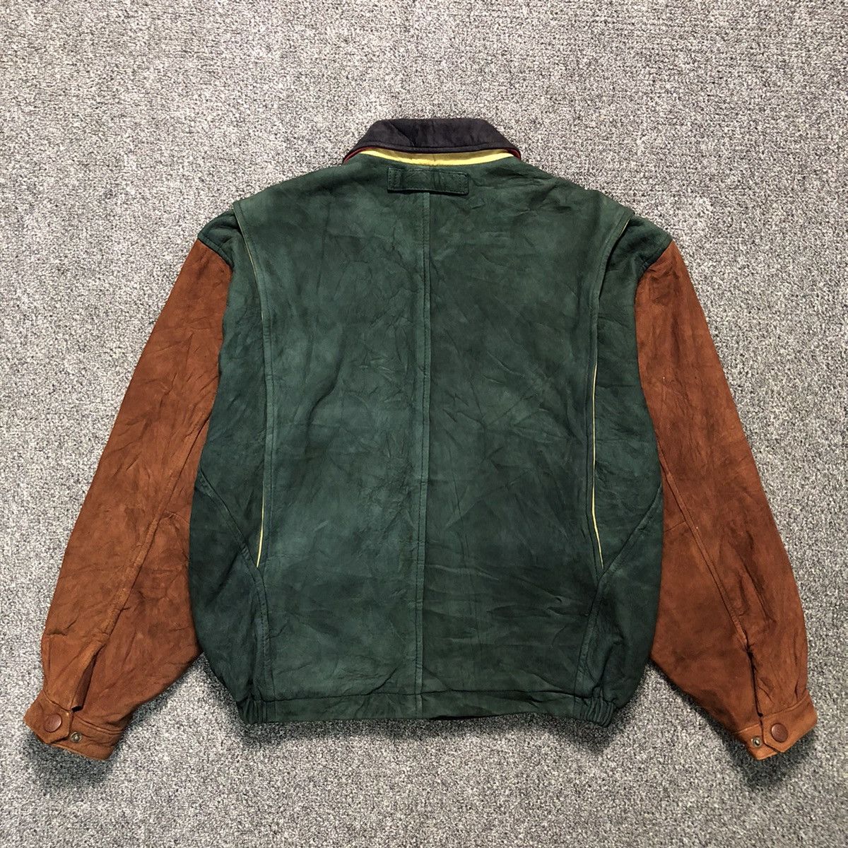 Nautica Vintage 90s Nautica Colourblock Leather Jacket Size US XL / EU 56 / 4 - 5 Thumbnail