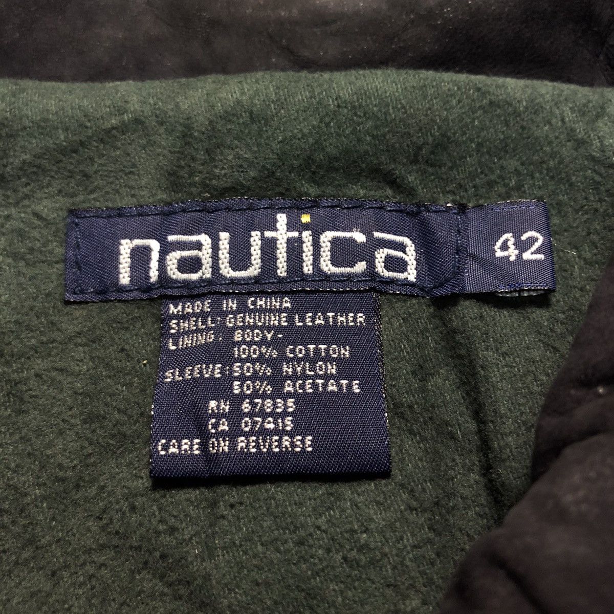 Nautica Vintage 90s Nautica Colourblock Leather Jacket Size US XL / EU 56 / 4 - 7 Thumbnail