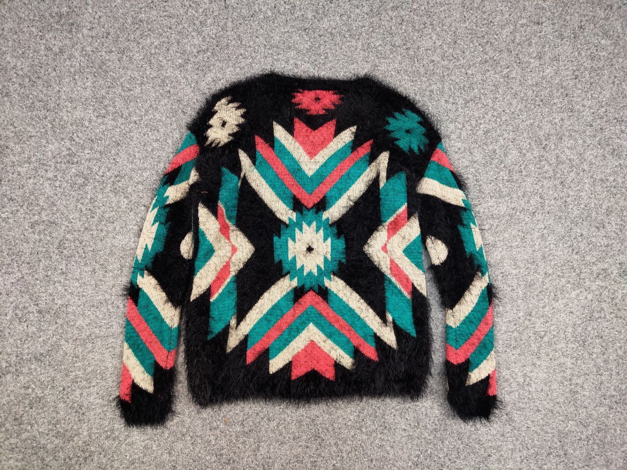 Japanese Brand Vintage 90's Japanese Pattern Mohair Style Crewneck Sweater Size US S / EU 44-46 / 1 - 15 Thumbnail