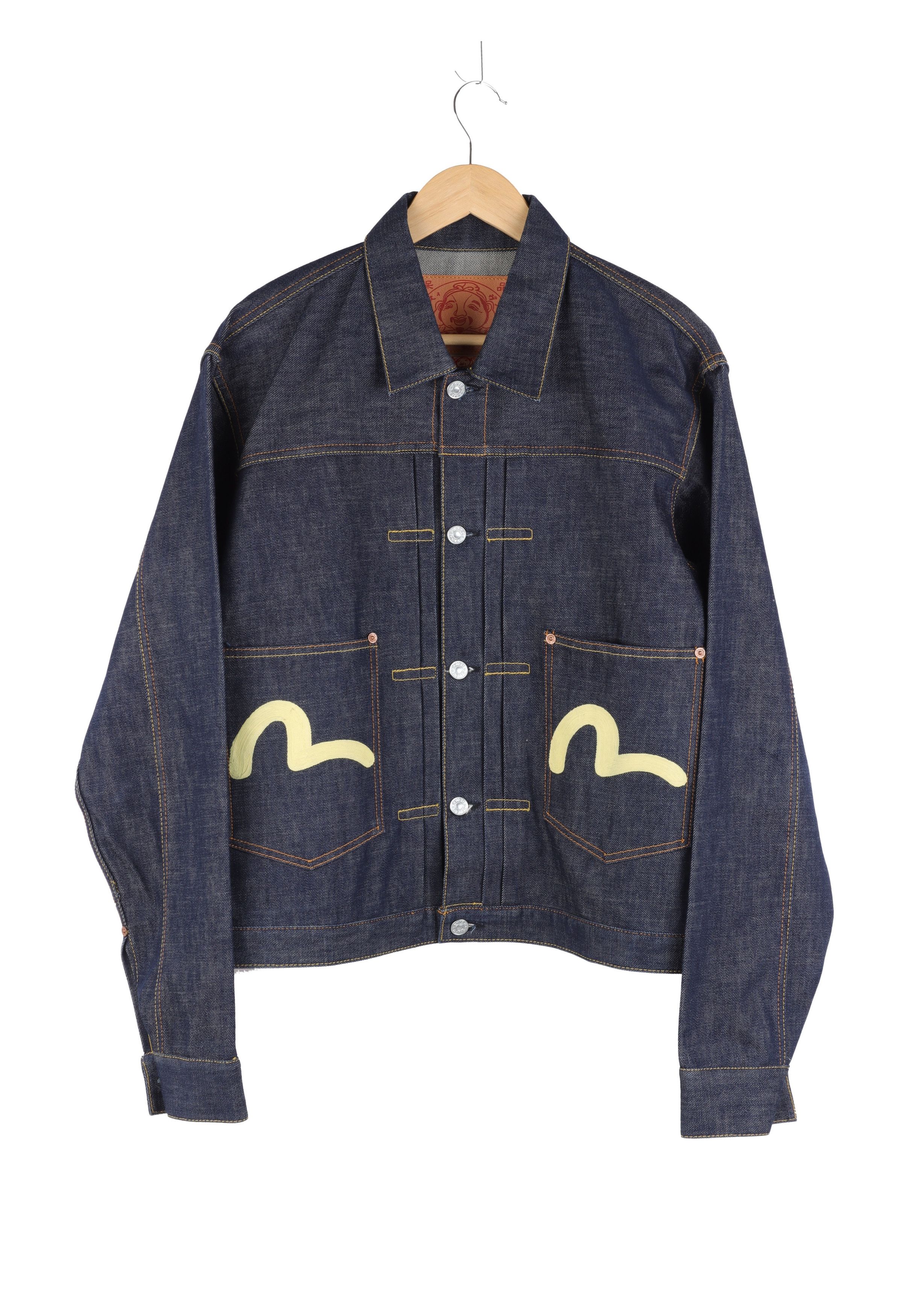Evisu × Japanese Brand × Streetwear Evisu Hand Painted Denim Jacket ...