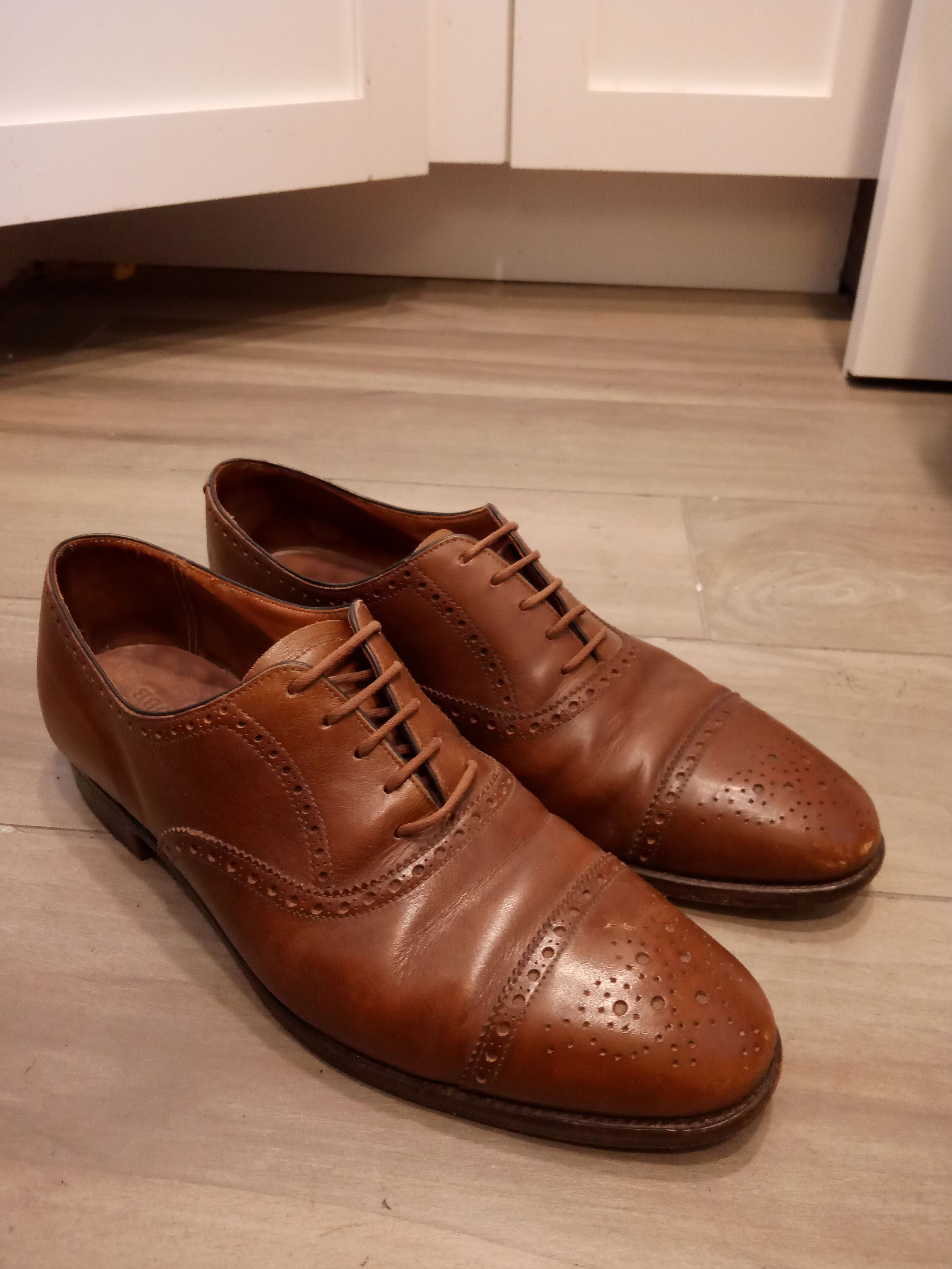 John Lobb John Lobb Oxford Seymour Brogue Balmoral Leather Shoes Size US 7.5 / EU 40-41 - 6 Thumbnail