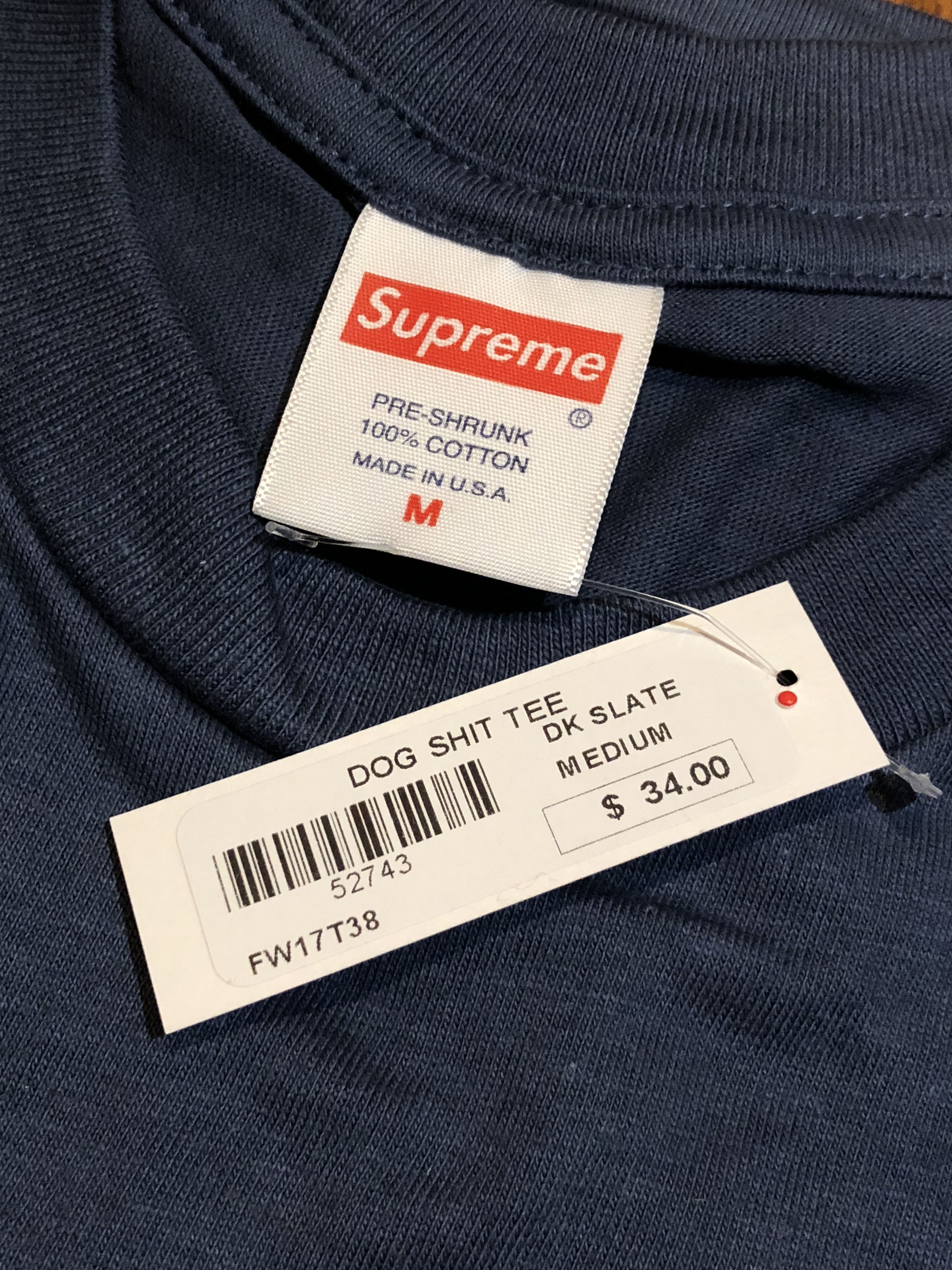 Supreme Supreme Dog Shit Tee Dark Slate Medium Size US M / EU 48-50 / 2 - 3 Thumbnail