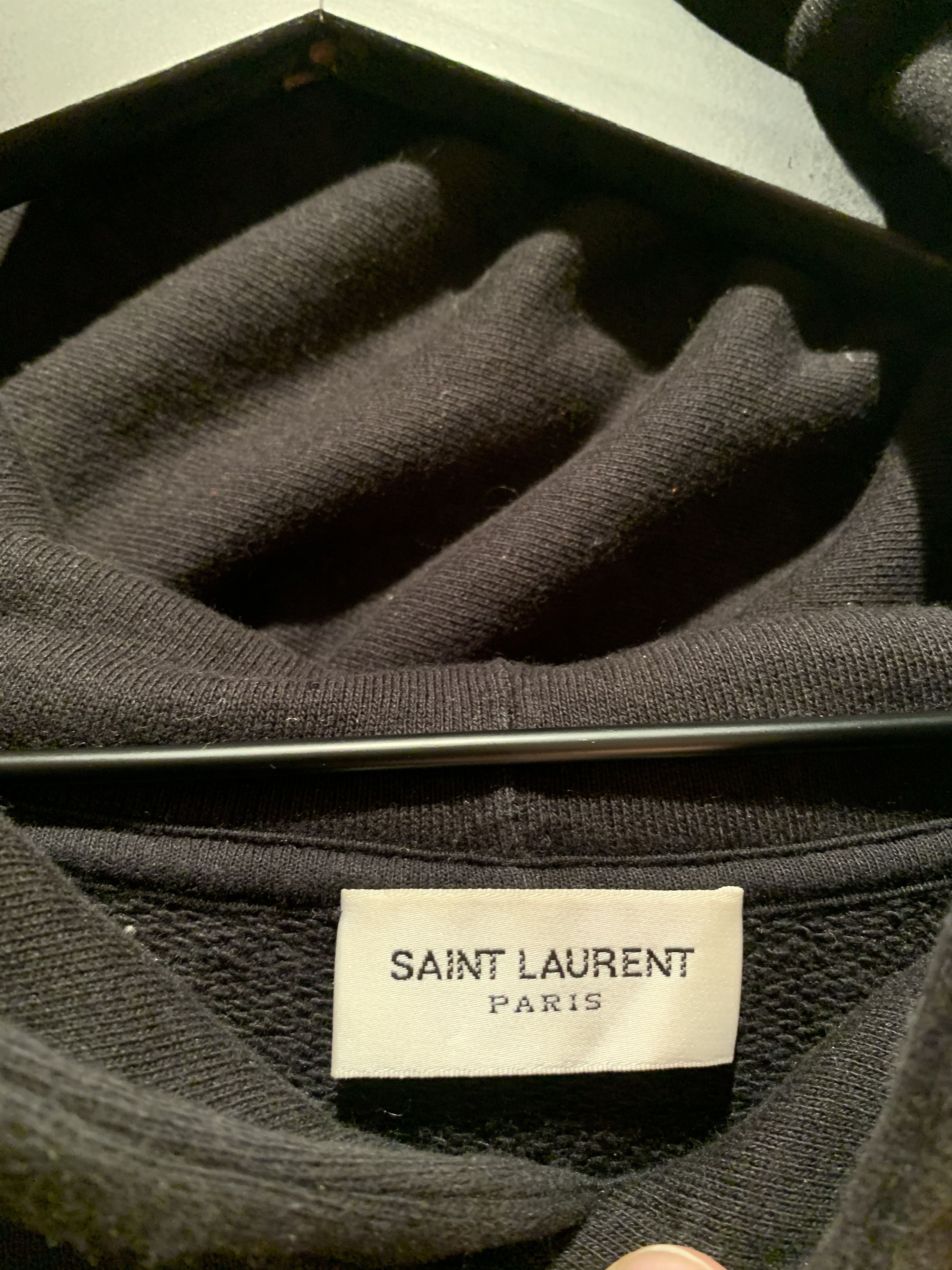 Designer × Saint Laurent Paris × Yves Saint Laurent *RARE* Yves Saint Laurent Paris Paint Splatter Hoodie - XL Size US XL / EU 56 / 4 - 3 Thumbnail