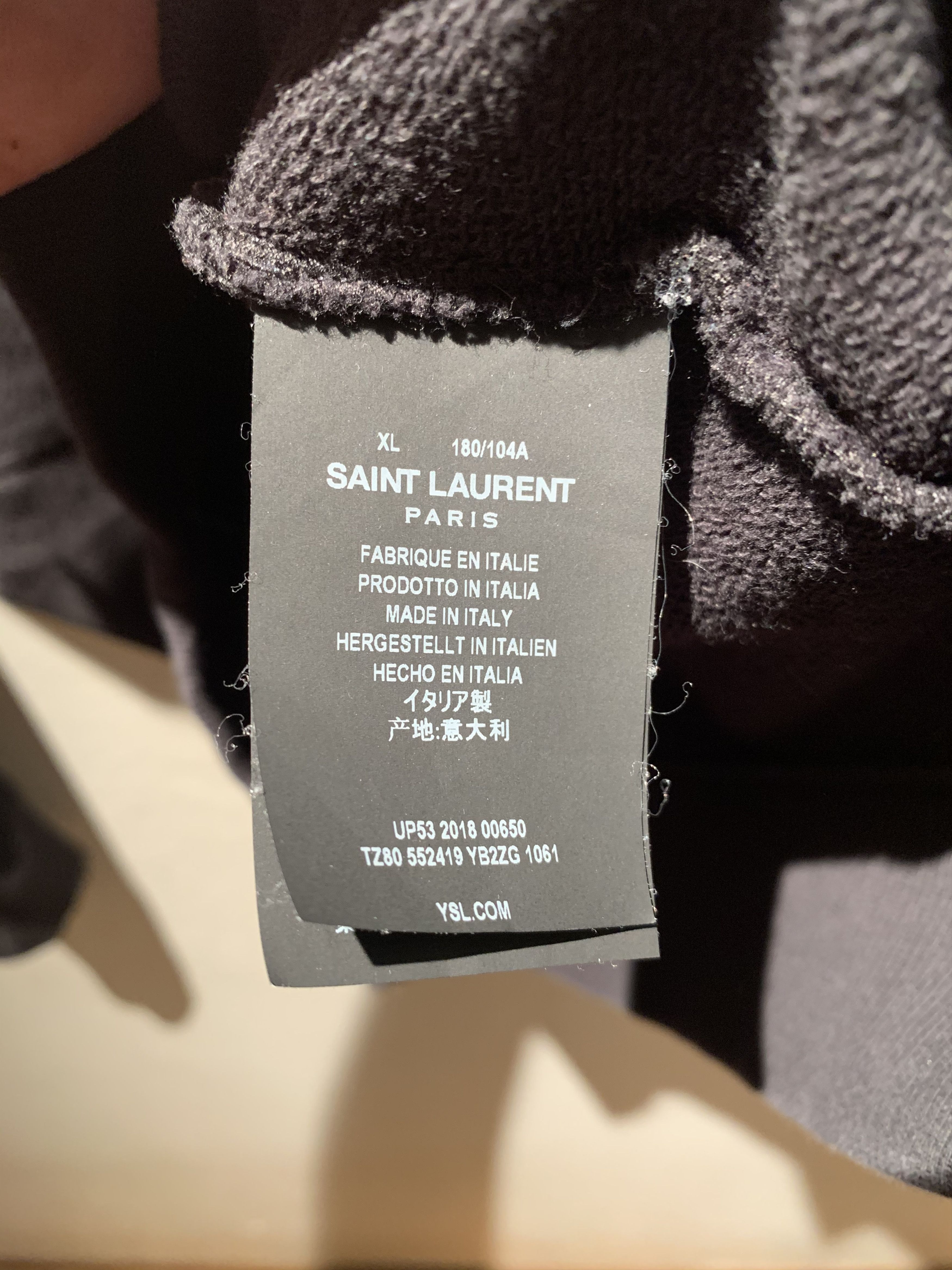 Designer × Saint Laurent Paris × Yves Saint Laurent *RARE* Yves Saint Laurent Paris Paint Splatter Hoodie - XL Size US XL / EU 56 / 4 - 4 Thumbnail