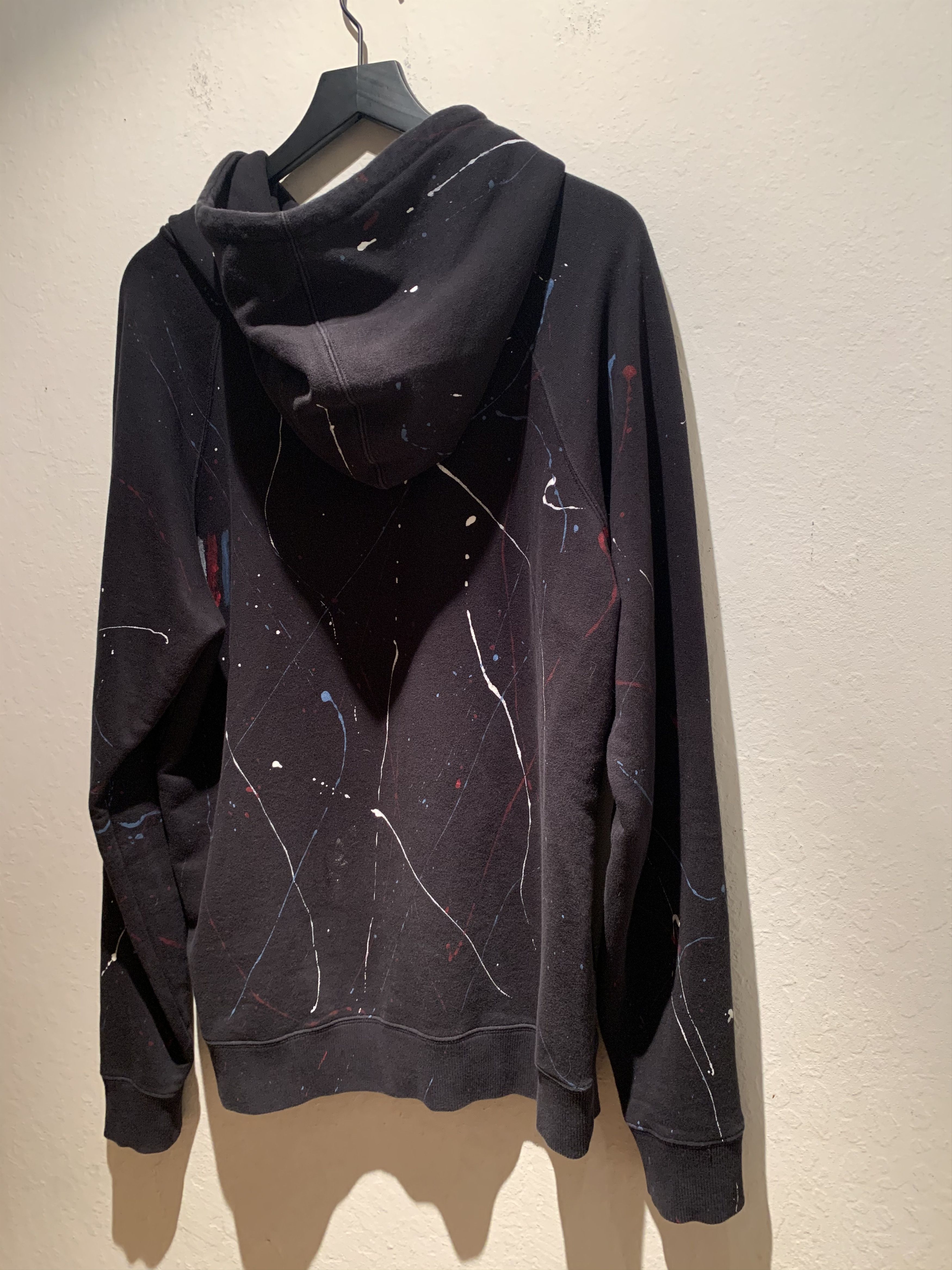 Designer × Saint Laurent Paris × Yves Saint Laurent *RARE* Yves Saint Laurent Paris Paint Splatter Hoodie - XL Size US XL / EU 56 / 4 - 6 Thumbnail