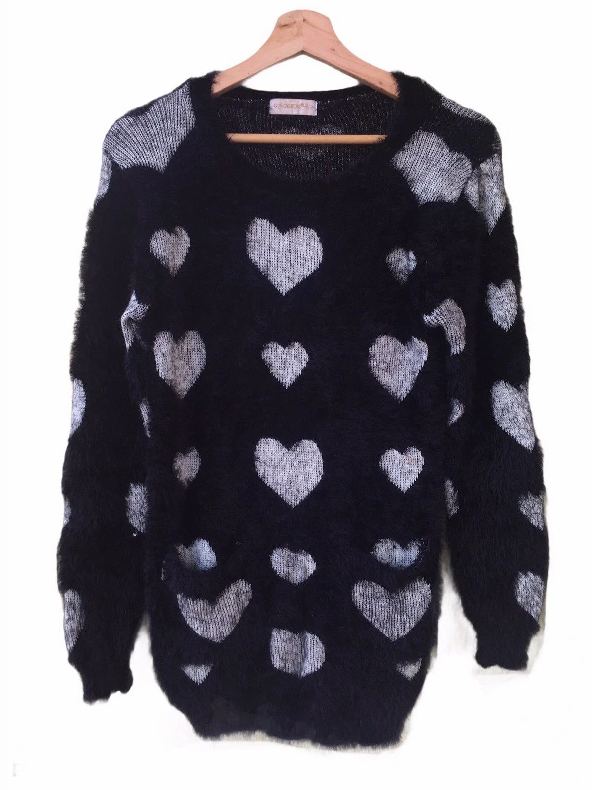 Other 📌CREATORE Fluffy/Mohair Pullover Monogram Love ♥️Design Size US XS / EU 42 / 0 - 1 Thumbnail