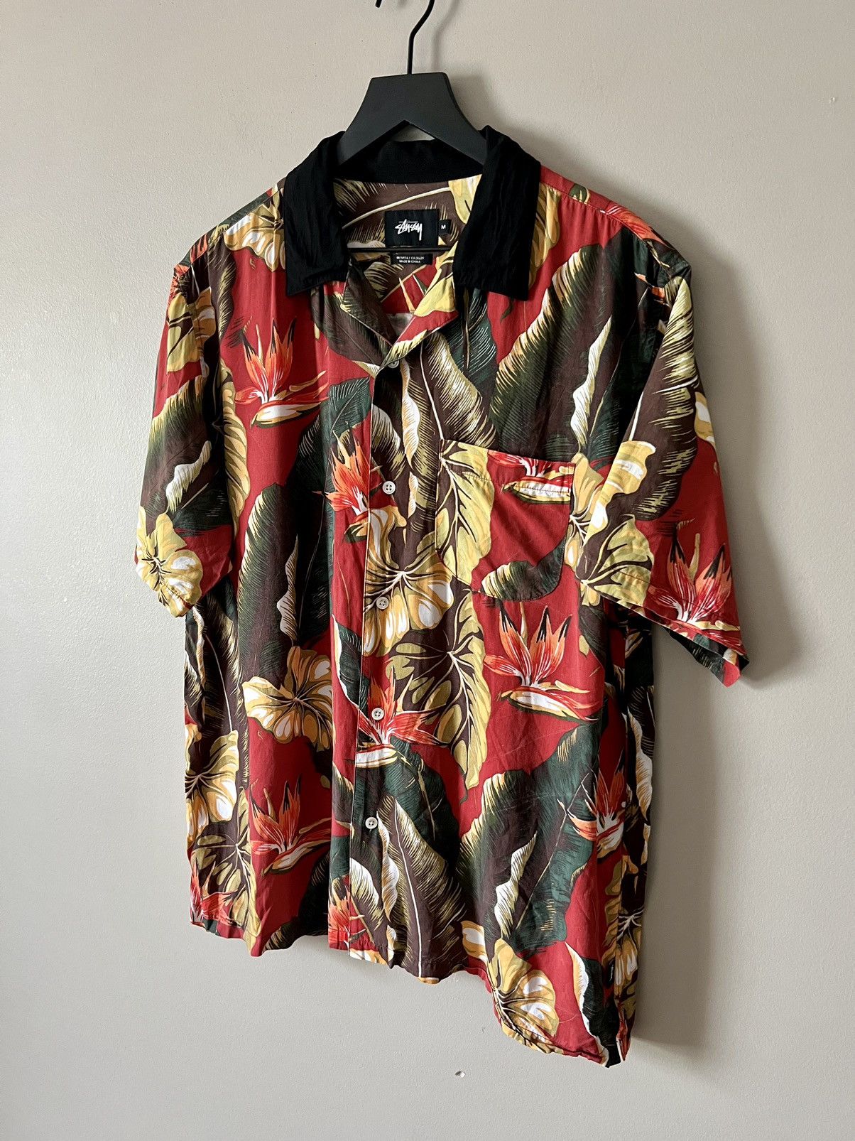 Stussy Stussy Floral Print Button Up Short Sleeve Shirt Size US L / EU 52-54 / 3 - 1 Thumbnail