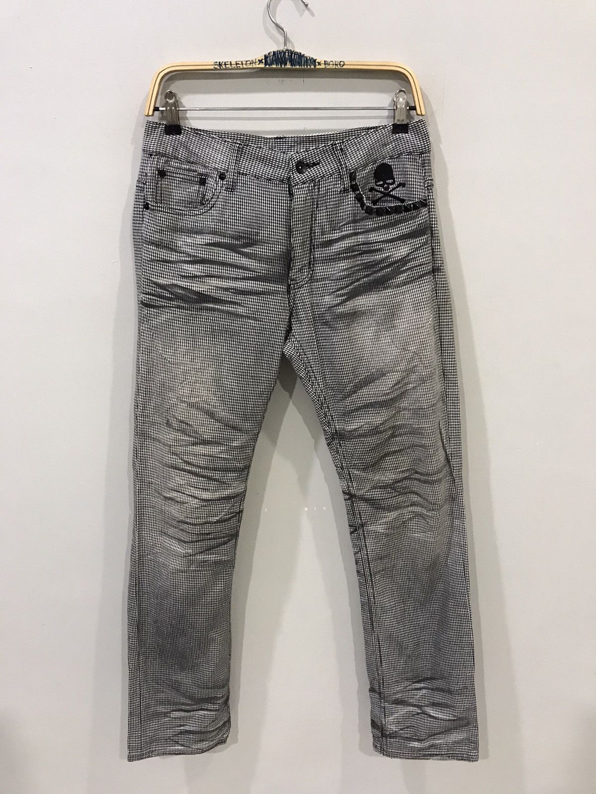 image of Dope x Seditionaries Flare Semanticdesign Japanskull Embroidery Stretchable Pant in Just Like The P