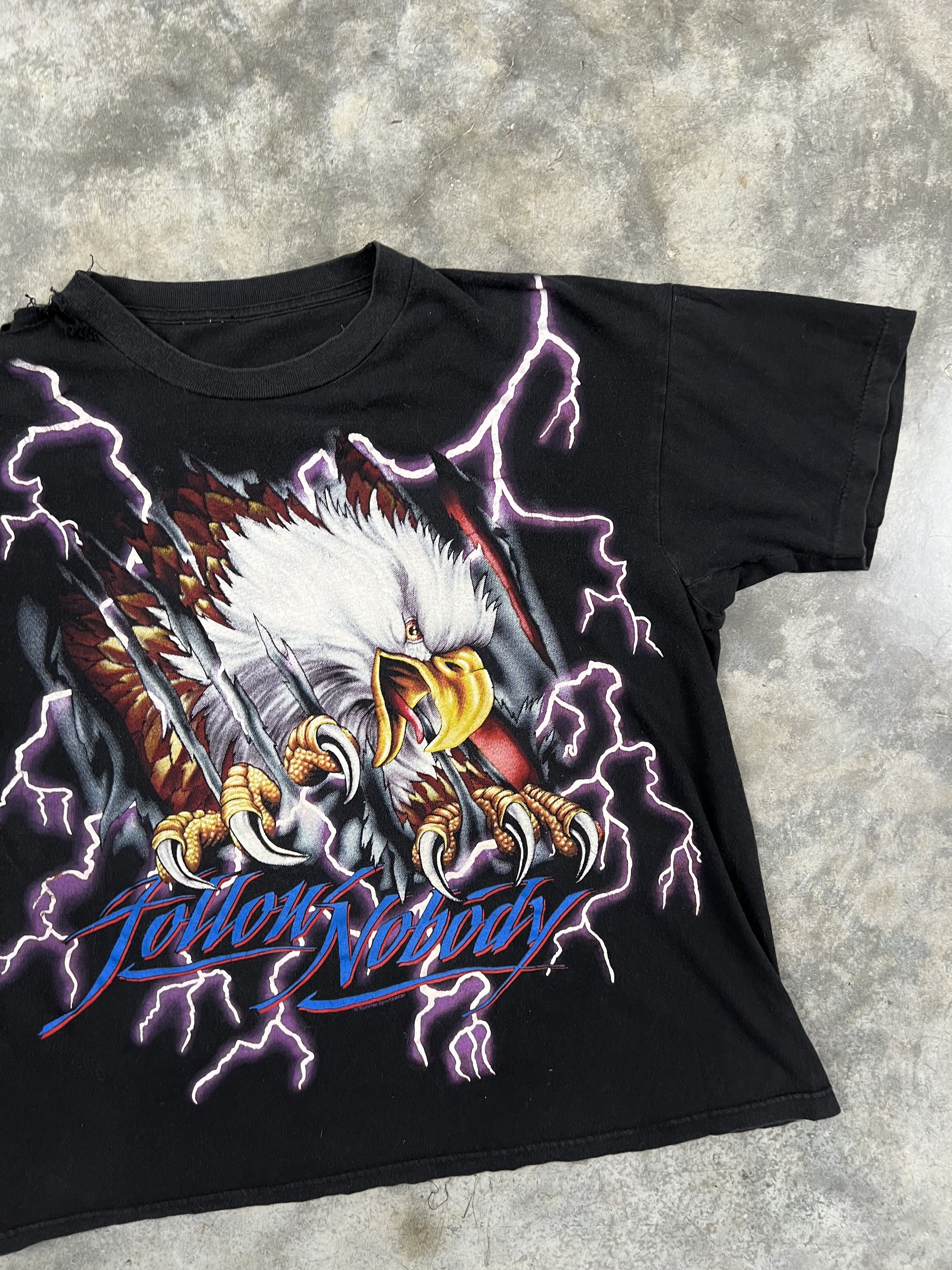 Vintage Vintage American Thunder Eagle Lighting Thunder + Tee XL Size US XL / EU 56 / 4 - 2 Thumbnail