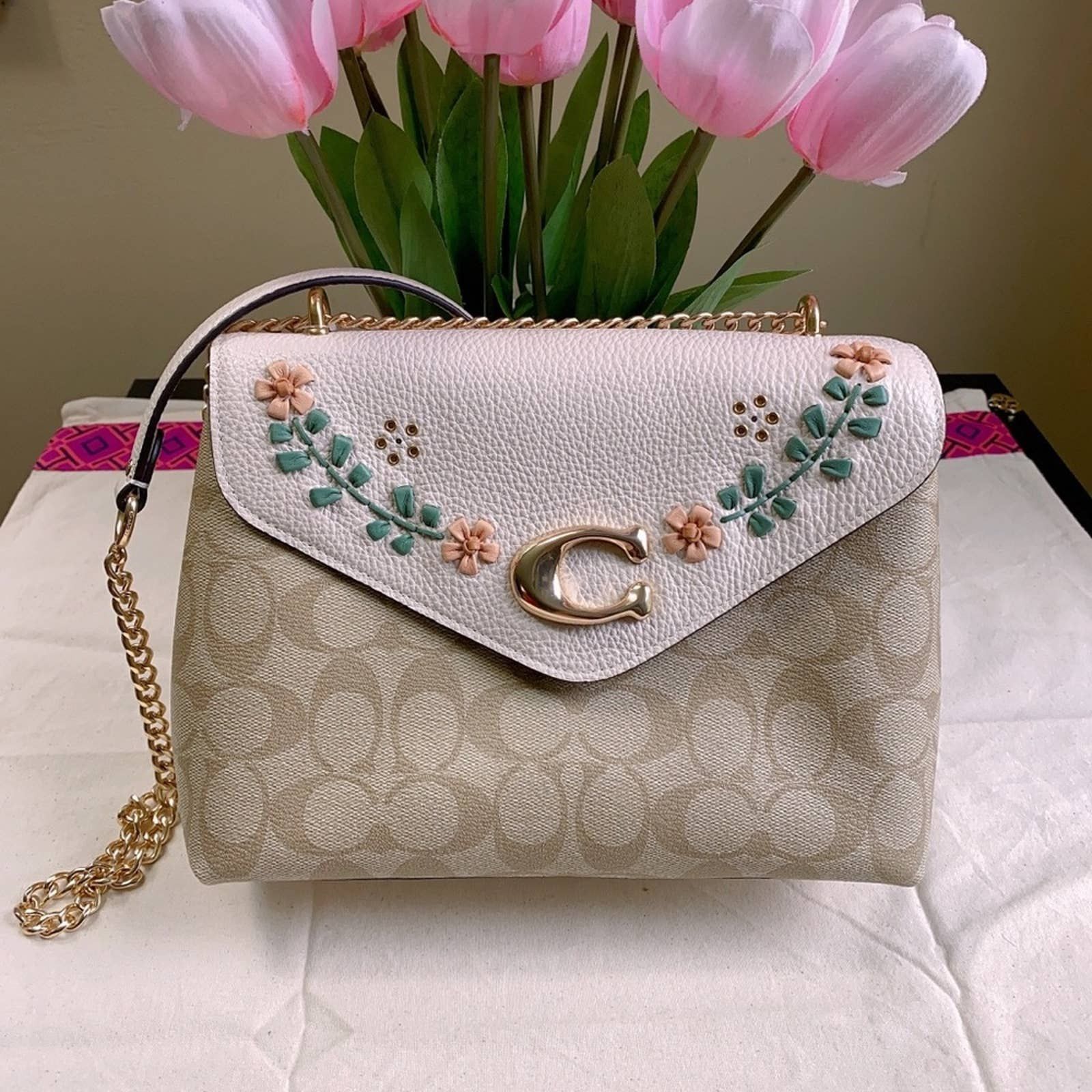 Coach Coach Tammie Shoulder Bag In Signature Canvas With Floral Grailed