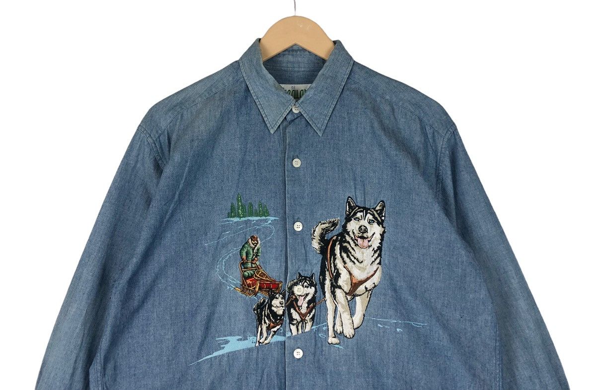 Japanese Brand × Vintage Japanese Brand Chambry Wolf Ski Embroidered Button Ups Shirt Size US L / EU 52-54 / 3 - 4 Thumbnail