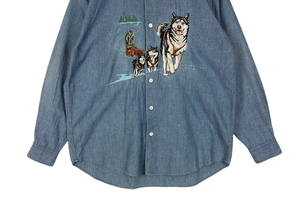 Japanese Brand × Vintage Japanese Brand Chambry Wolf Ski Embroidered Button Ups Shirt Size US L / EU 52-54 / 3 - 5 Thumbnail