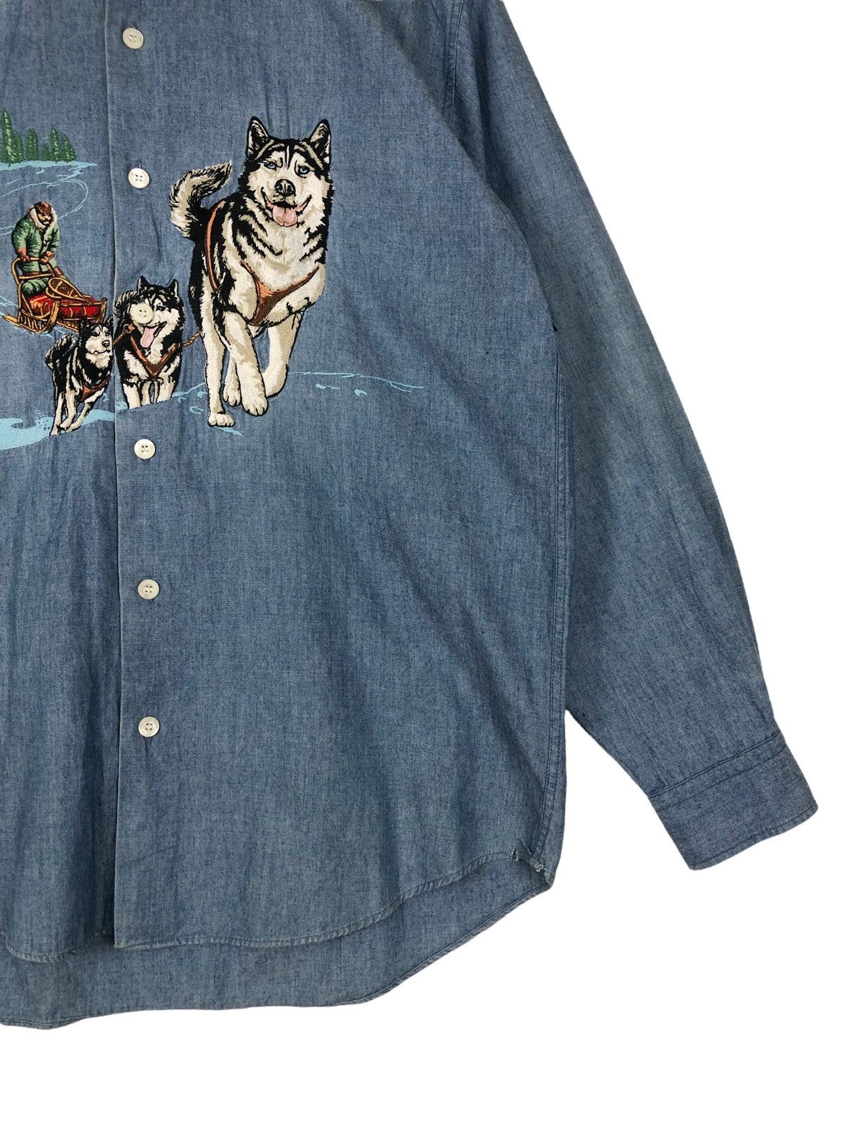 Japanese Brand × Vintage Japanese Brand Chambry Wolf Ski Embroidered Button Ups Shirt Size US L / EU 52-54 / 3 - 6 Thumbnail