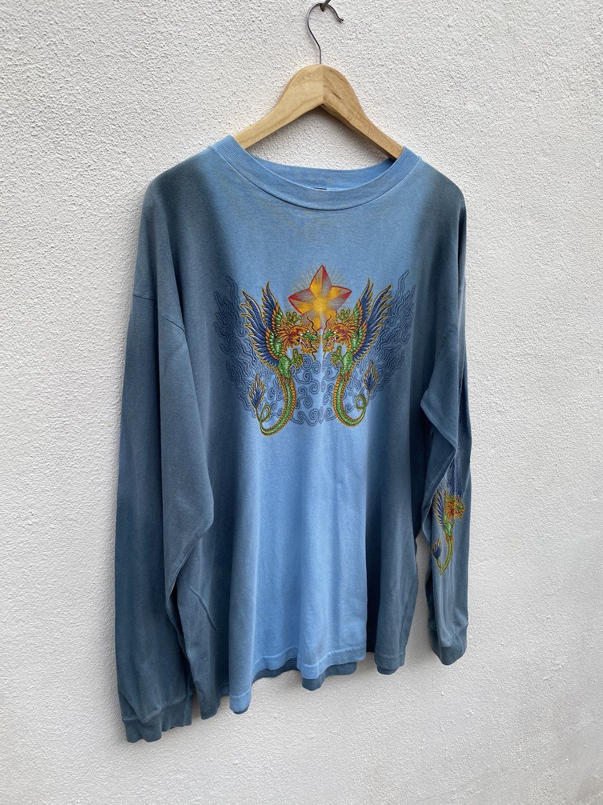 Vintage Vintage Dragon extreme tie dye longsleeve shirt Size US XL / EU 56 / 4 - 2 Thumbnail